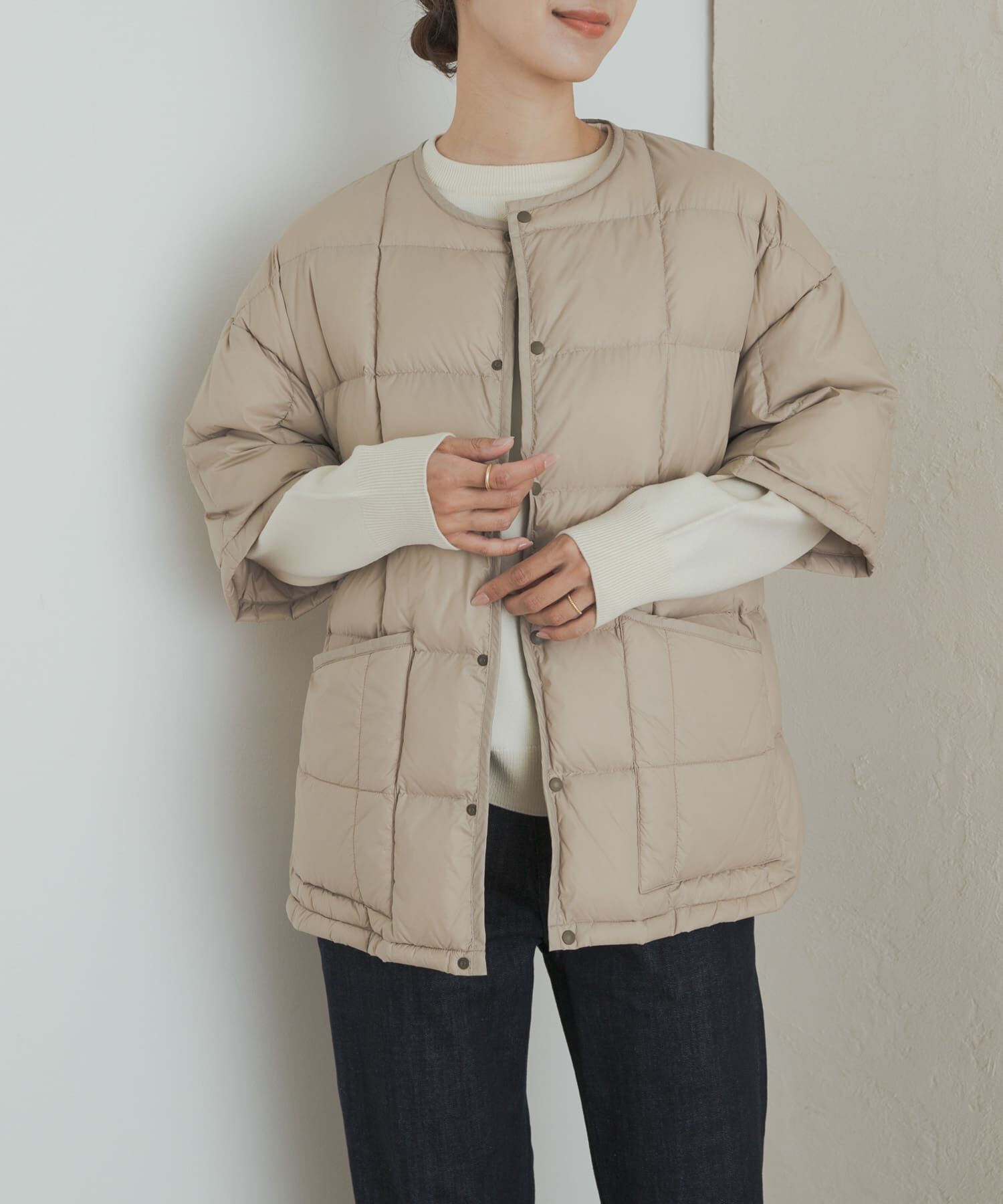 URBAN RESEARCH DOORS「『別注』TAION&times;DOORS　ショートスリーブAラインライトダウン」|ダウン|