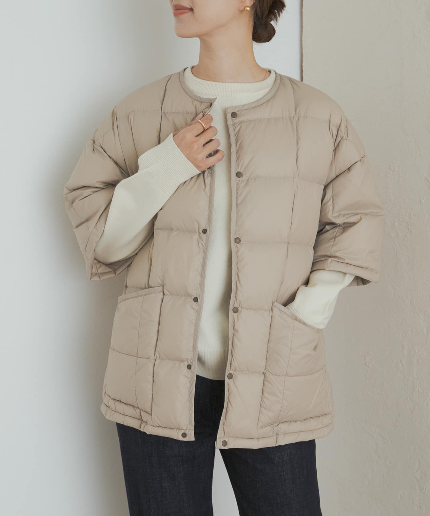 URBAN RESEARCH DOORS「『別注』TAION&times;DOORS　ショートスリーブAラインライトダウン」|ダウン|