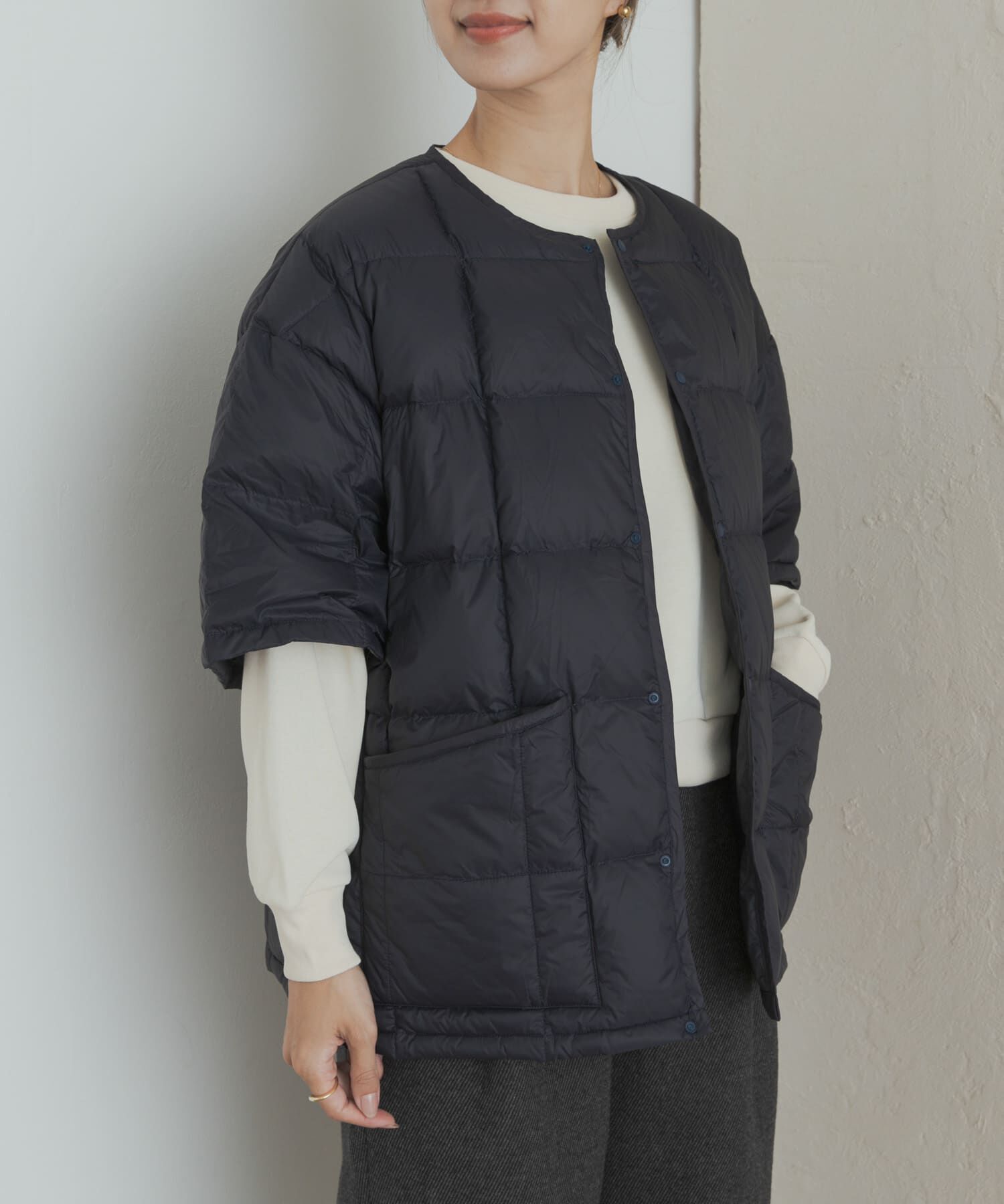 URBAN RESEARCH DOORS「『別注』TAION&times;DOORS　ショートスリーブAラインライトダウン」|ダウン|