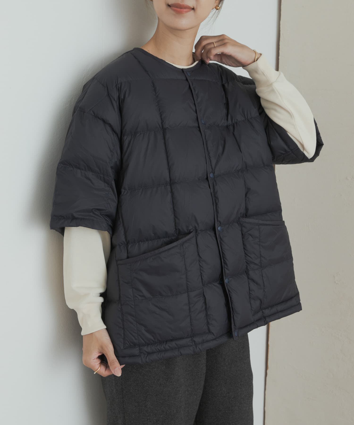 URBAN RESEARCH DOORS「『別注』TAION&times;DOORS　ショートスリーブAラインライトダウン」|ダウン|