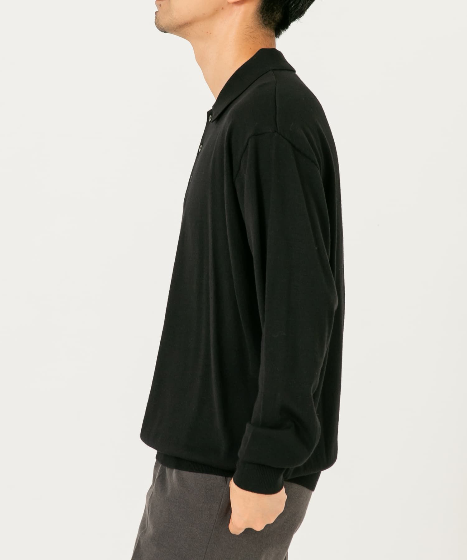 URBAN RESEARCH ROSSO「イタリア糸メリノウールニットポロシャツ」|ニット・セーター|