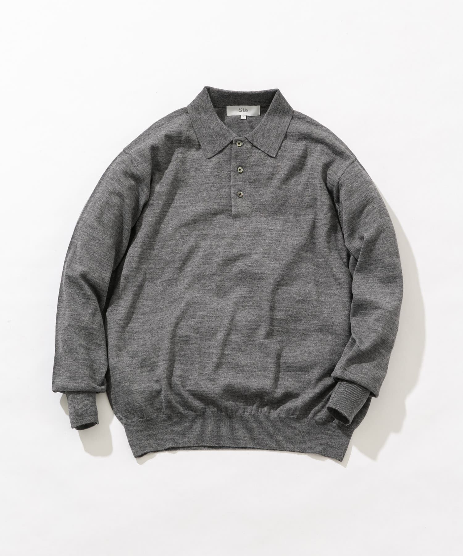 URBAN RESEARCH ROSSO「イタリア糸メリノウールニットポロシャツ」|ニット・セーター|