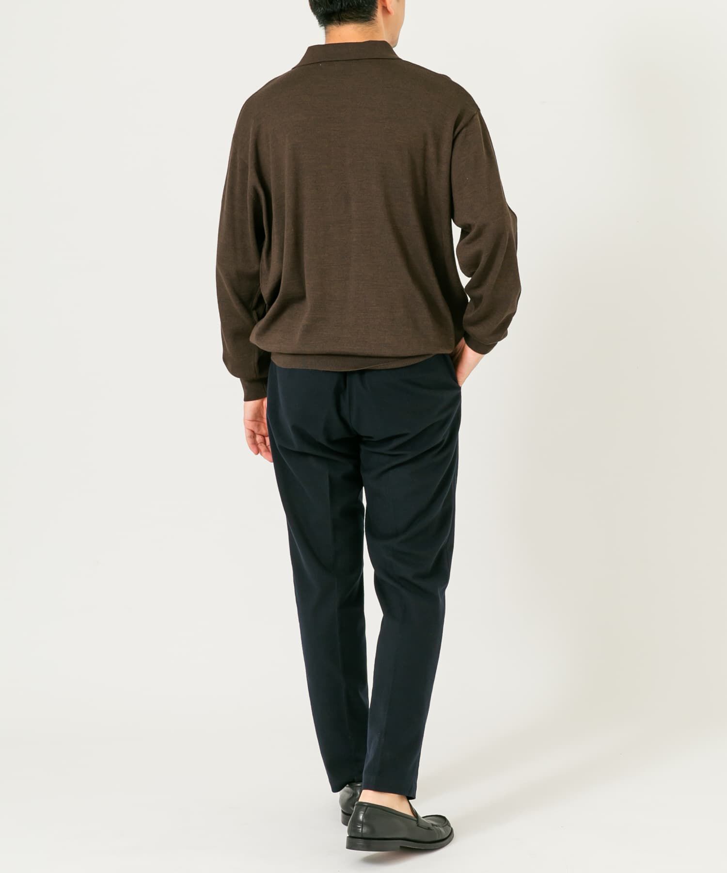 URBAN RESEARCH ROSSO「イタリア糸メリノウールニットポロシャツ」|ニット・セーター|