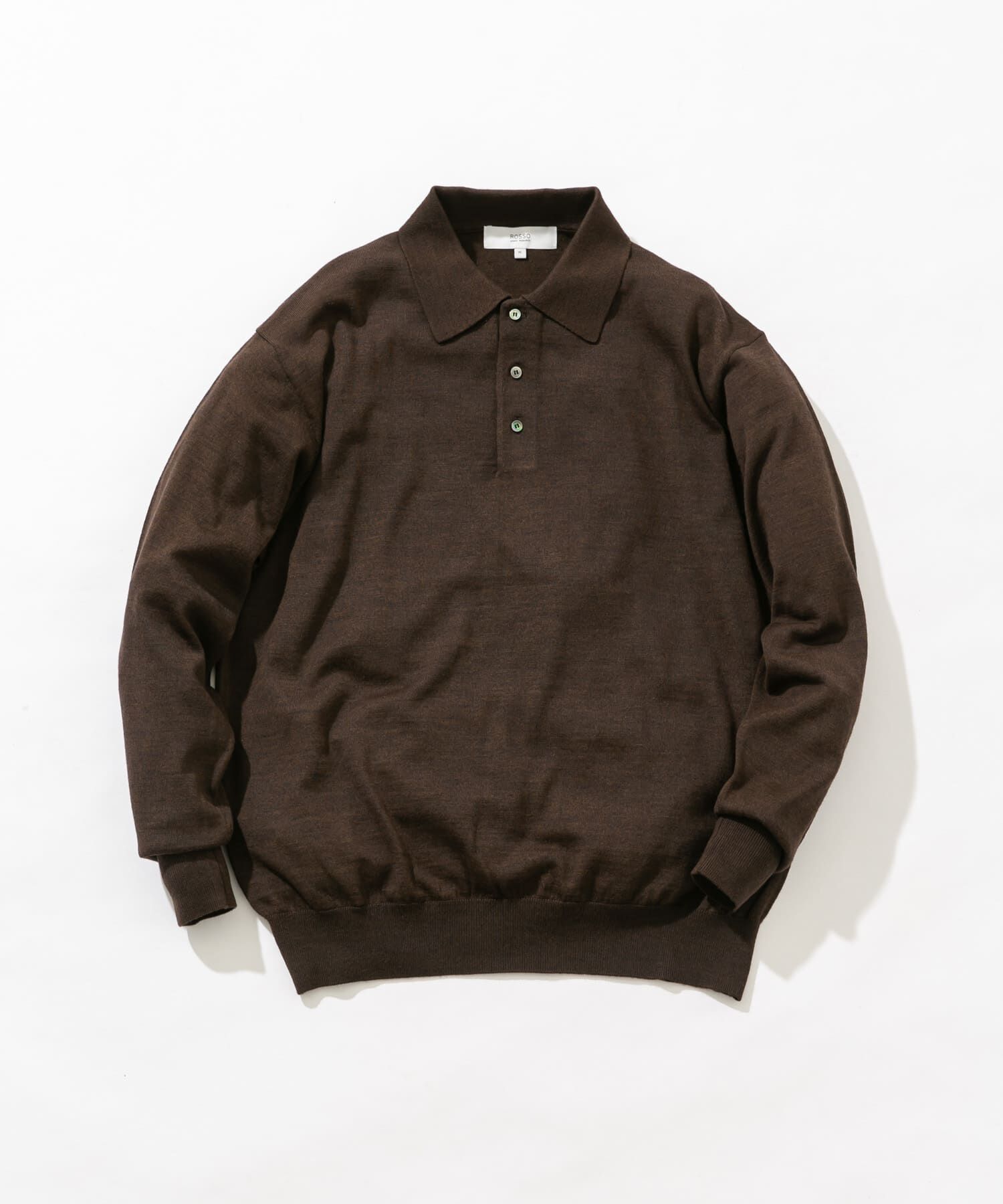 URBAN RESEARCH ROSSO「イタリア糸メリノウールニットポロシャツ」|ニット・セーター|