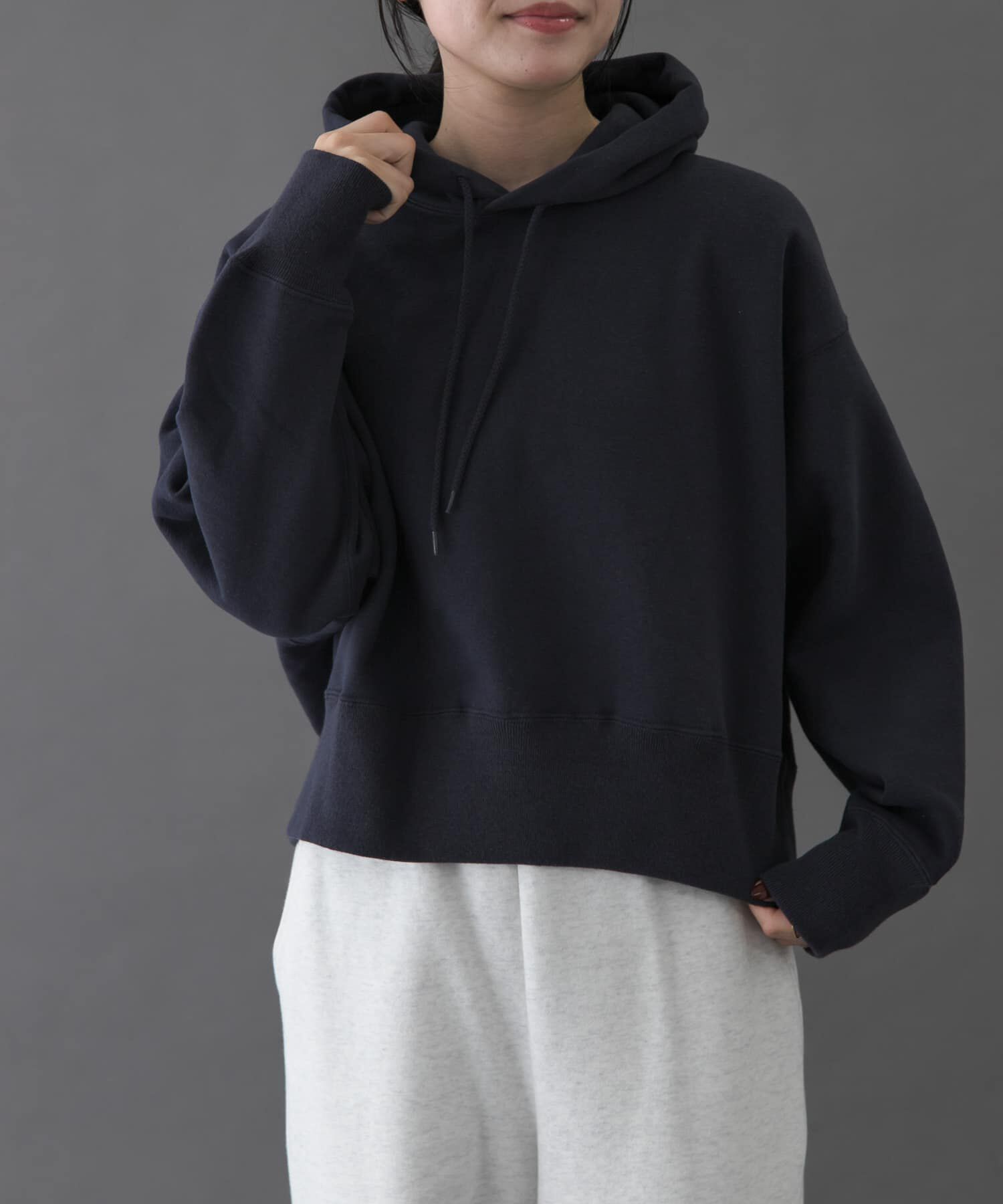 URBAN RESEARCH DOORS「FORK&SPOON　リサイクル裏毛クロップドフーディー」|パーカー|