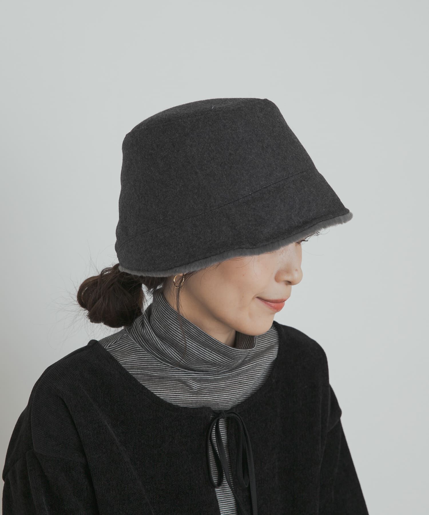 URBAN RESEARCH DOORS「リバーシブルハット」|ハット|ブラック