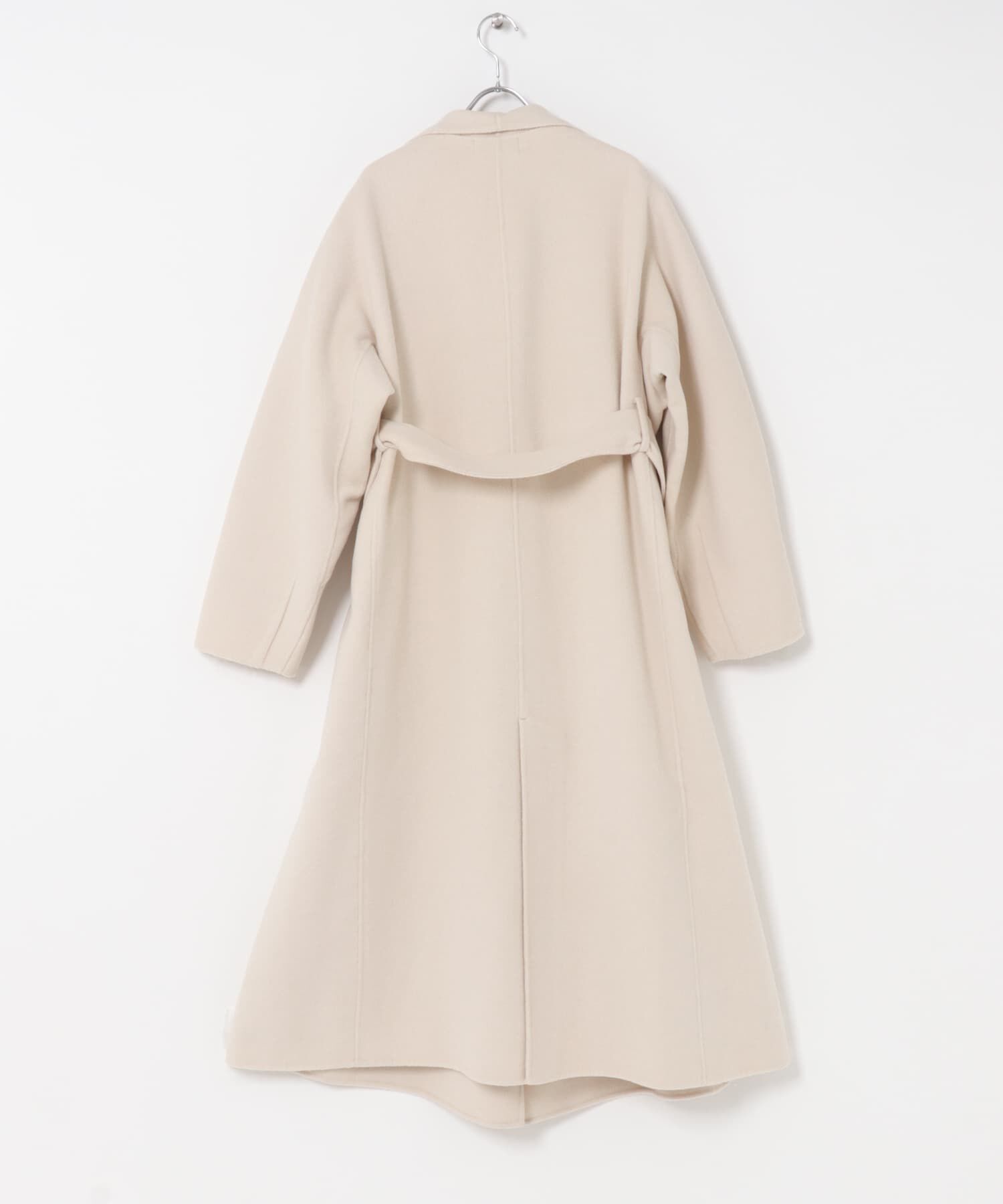 URBAN RESEARCH ROSSO「Mewl　リバーロングフレアウールコート」|ノーカラーコート|