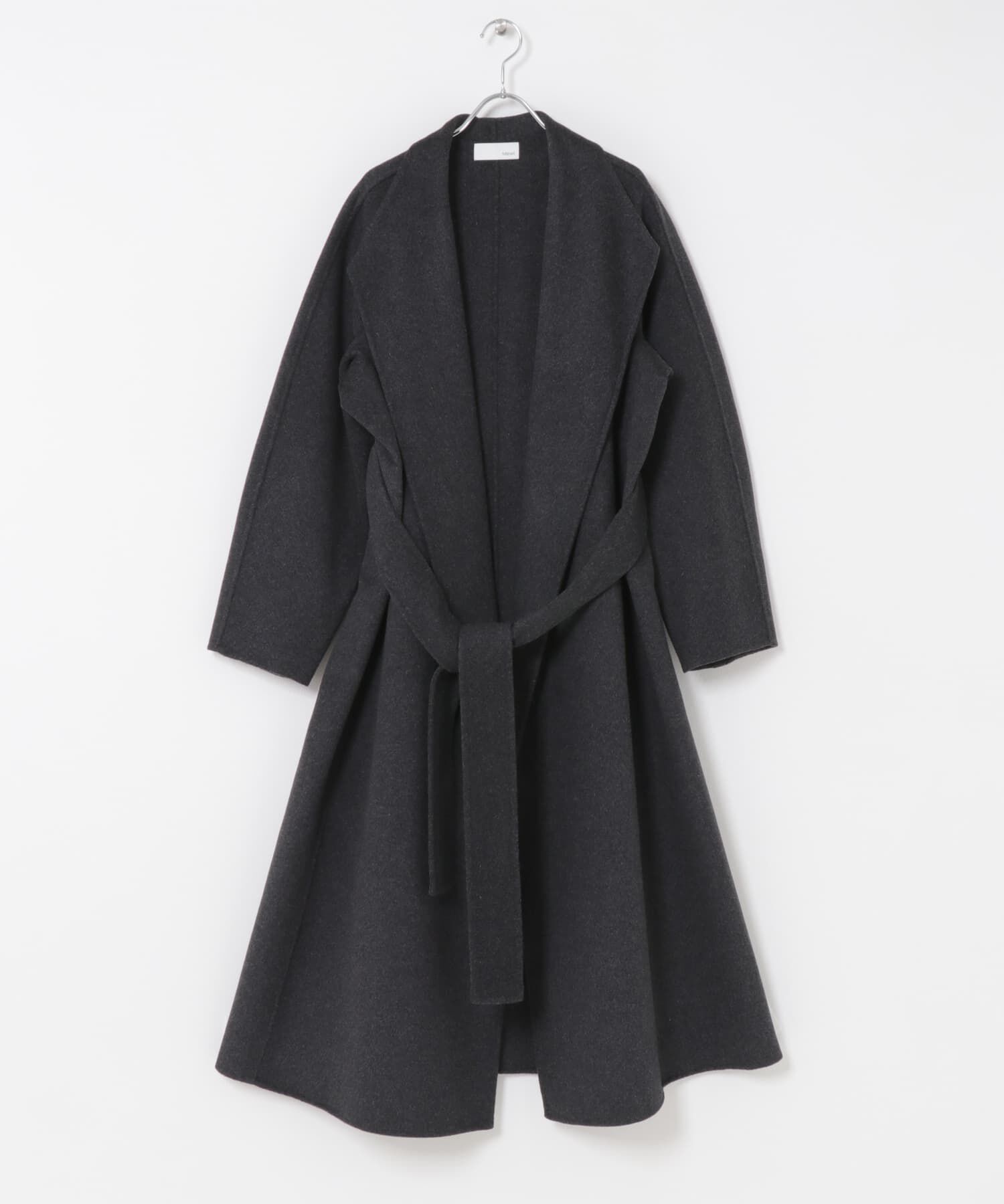 URBAN RESEARCH ROSSO「Mewl　リバーロングフレアウールコート」|ノーカラーコート|