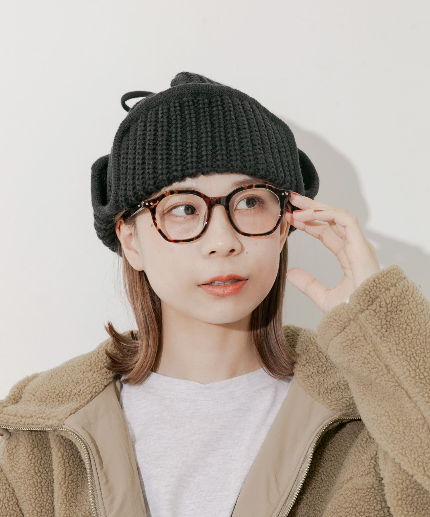 SMELLY「リブニットフライトキャップ」|ニット帽|