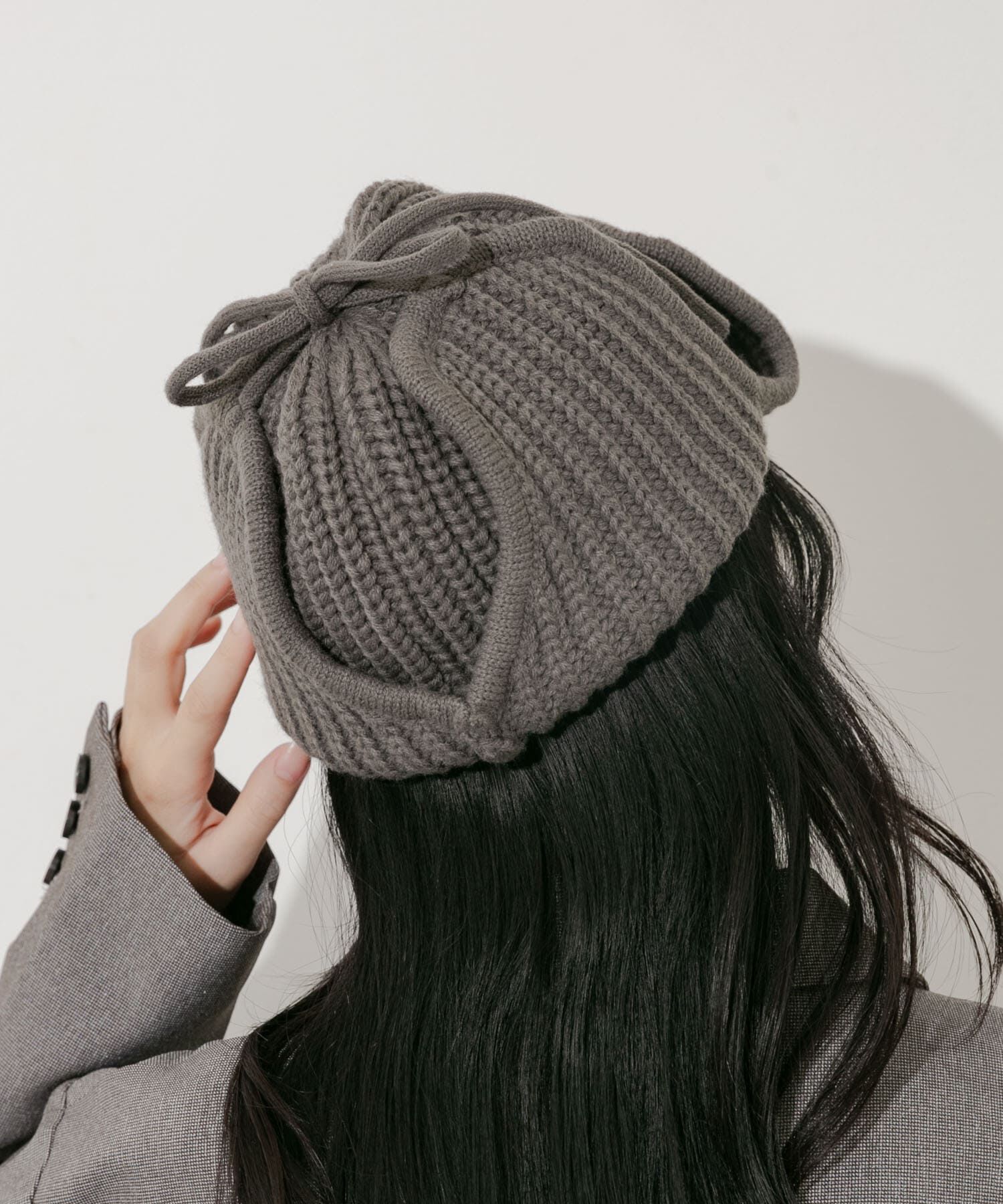 SMELLY「リブニットフライトキャップ」|ニット帽|