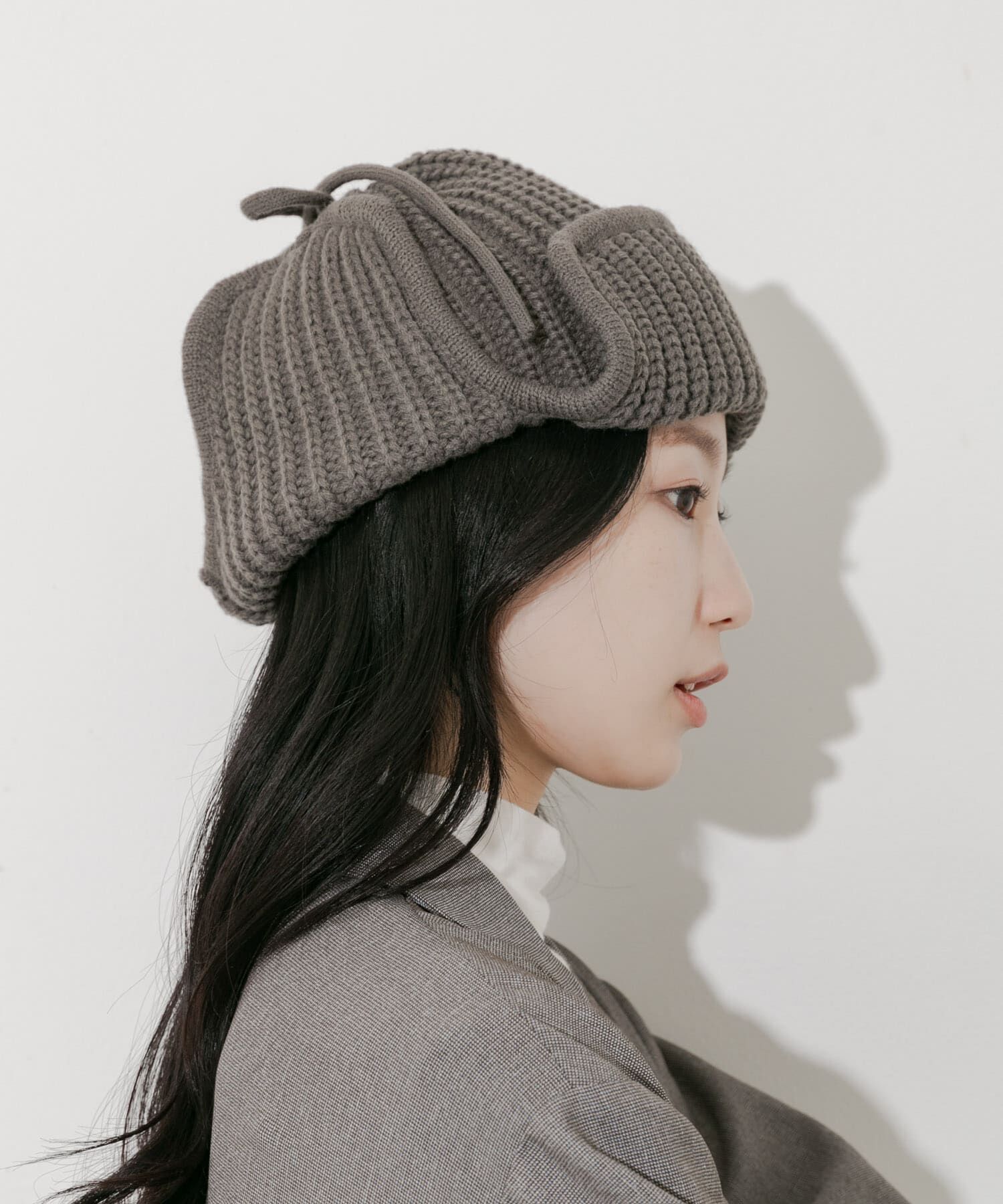 SMELLY「リブニットフライトキャップ」|ニット帽|