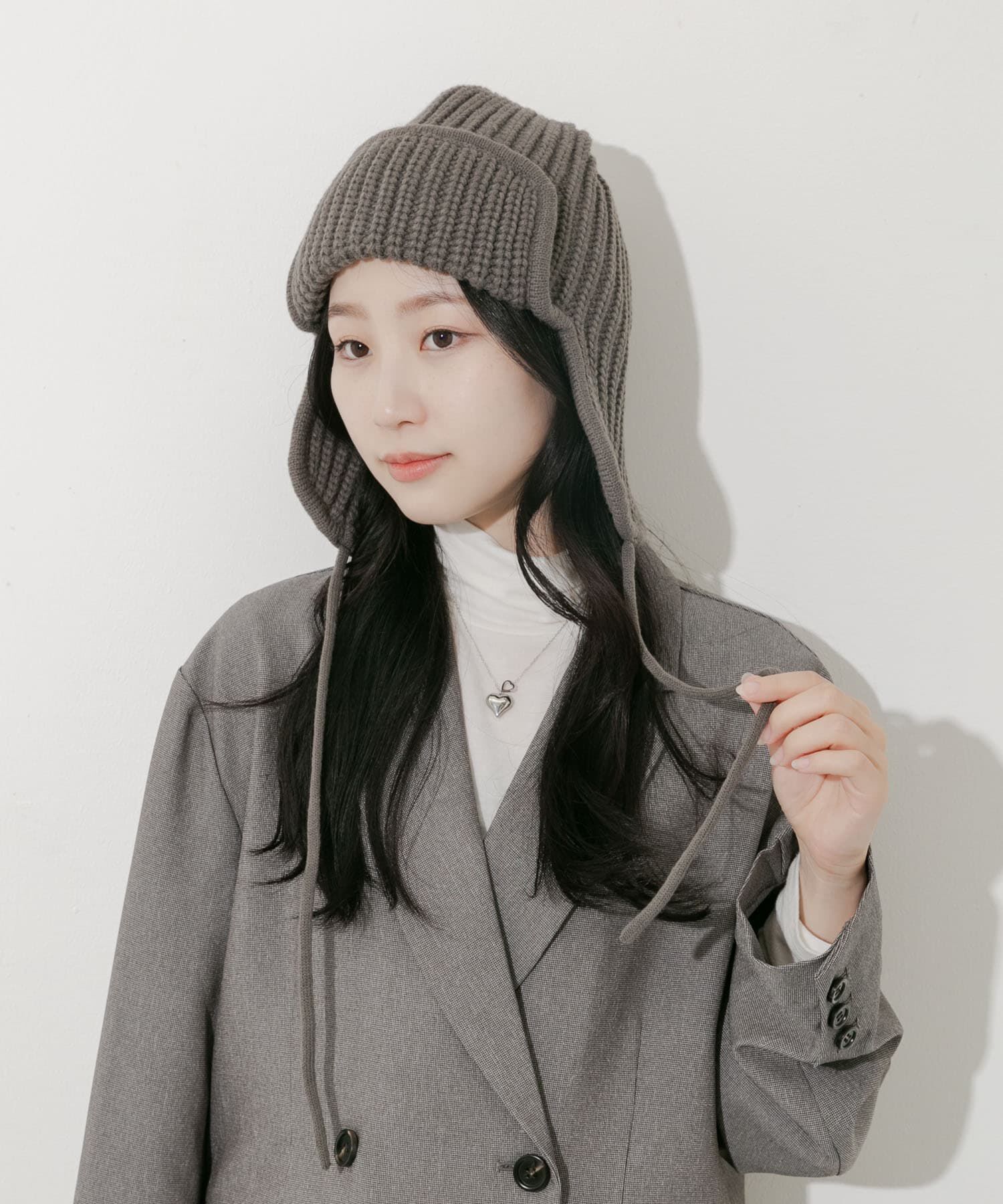 SMELLY「リブニットフライトキャップ」|ニット帽|