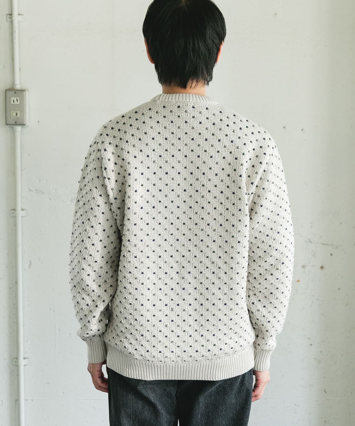 URBAN RESEARCH DOORS「変形バーズアイ クルーネックニット」|ニット・セーター|