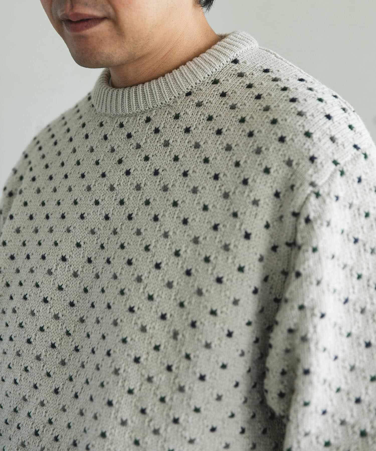 URBAN RESEARCH DOORS「変形バーズアイ クルーネックニット」|ニット・セーター|