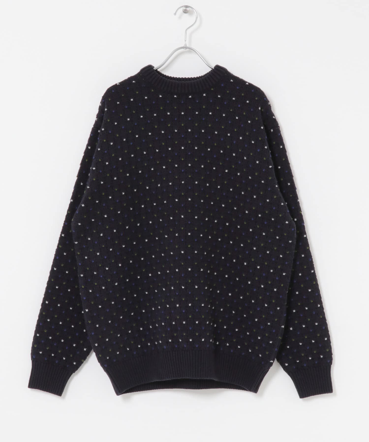 URBAN RESEARCH DOORS「変形バーズアイ クルーネックニット」|ニット・セーター|