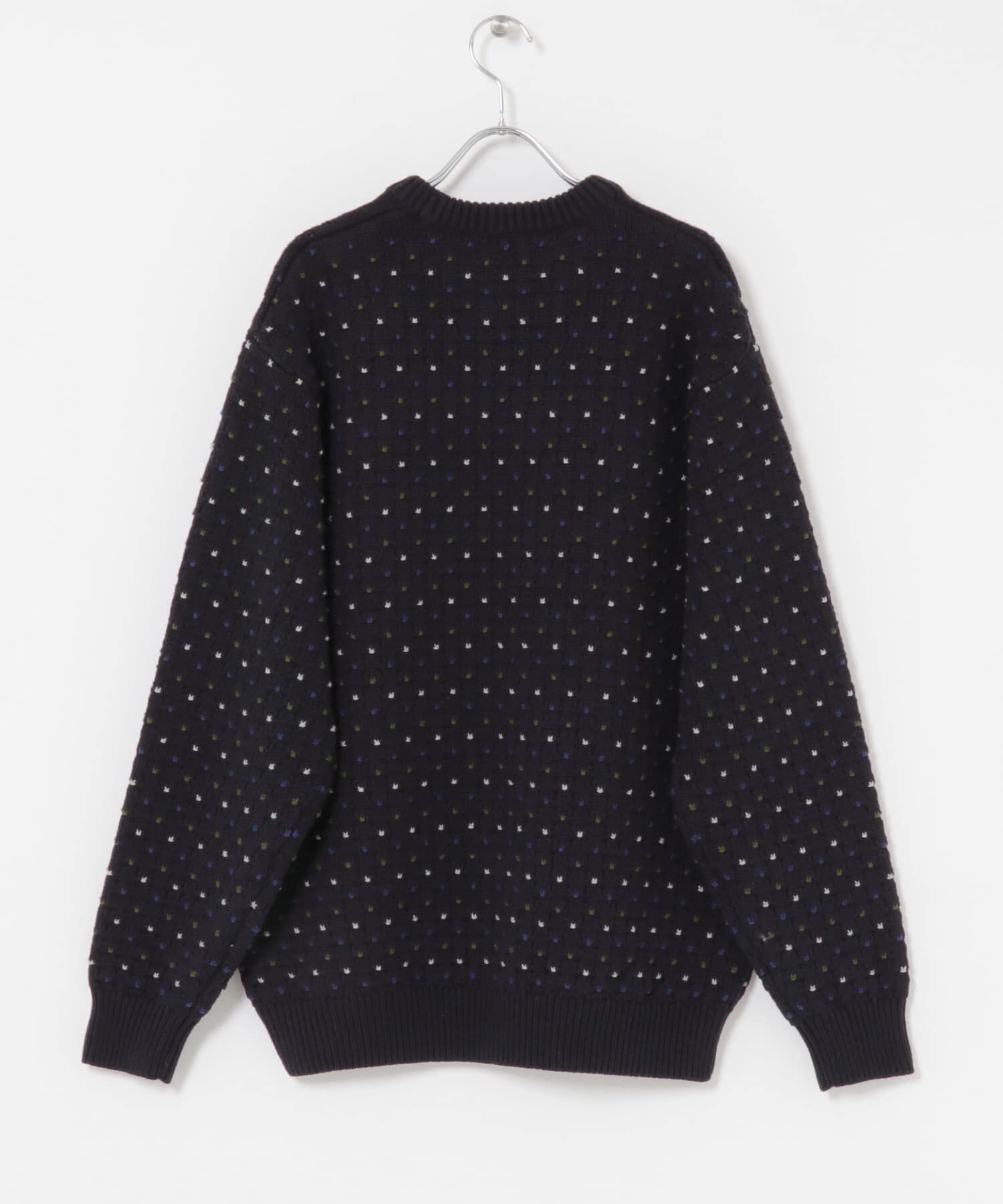 URBAN RESEARCH DOORS「変形バーズアイ クルーネックニット」|ニット・セーター|