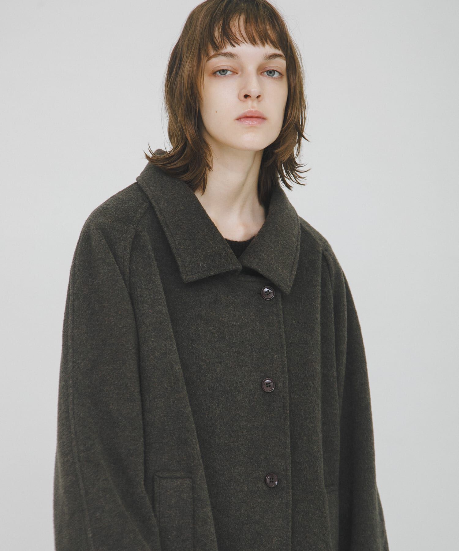 LAATO「balmacaan coat」|ステンカラーコート|