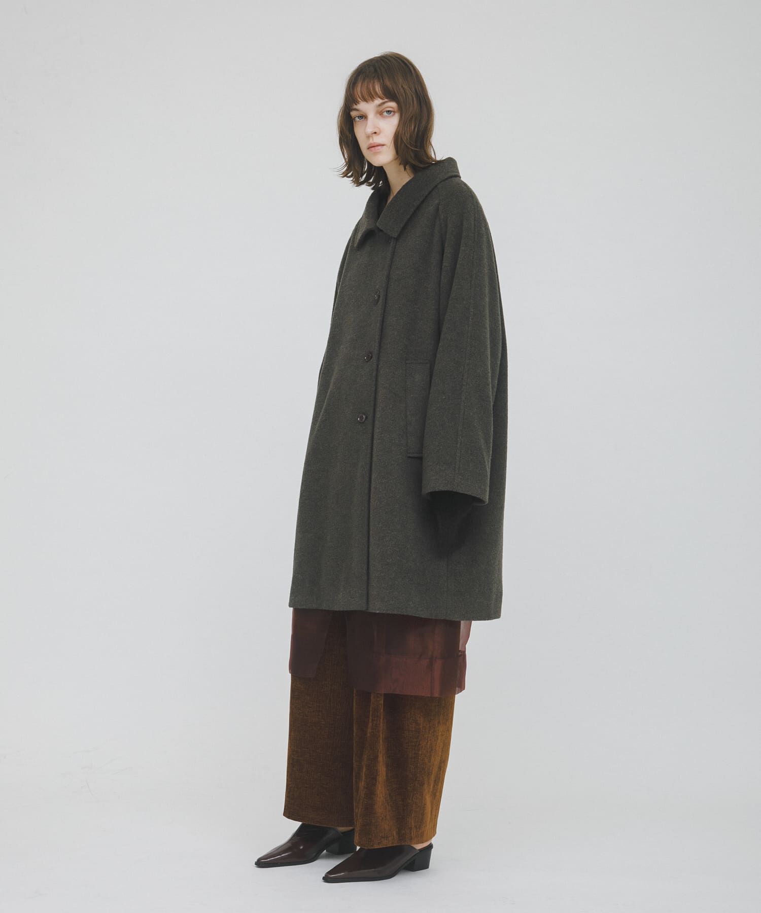 LAATO「balmacaan coat」|ステンカラーコート|