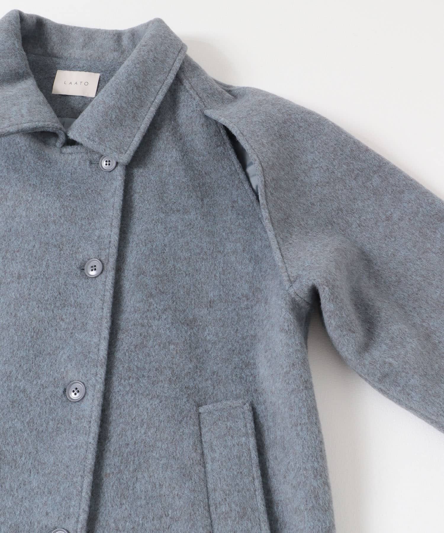 LAATO「balmacaan coat」|ステンカラーコート|