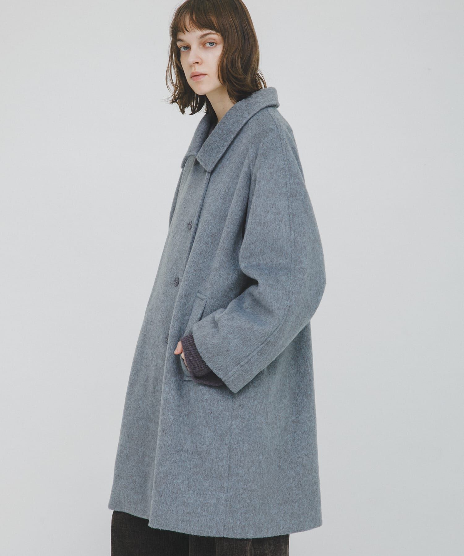 LAATO「balmacaan coat」|ステンカラーコート|