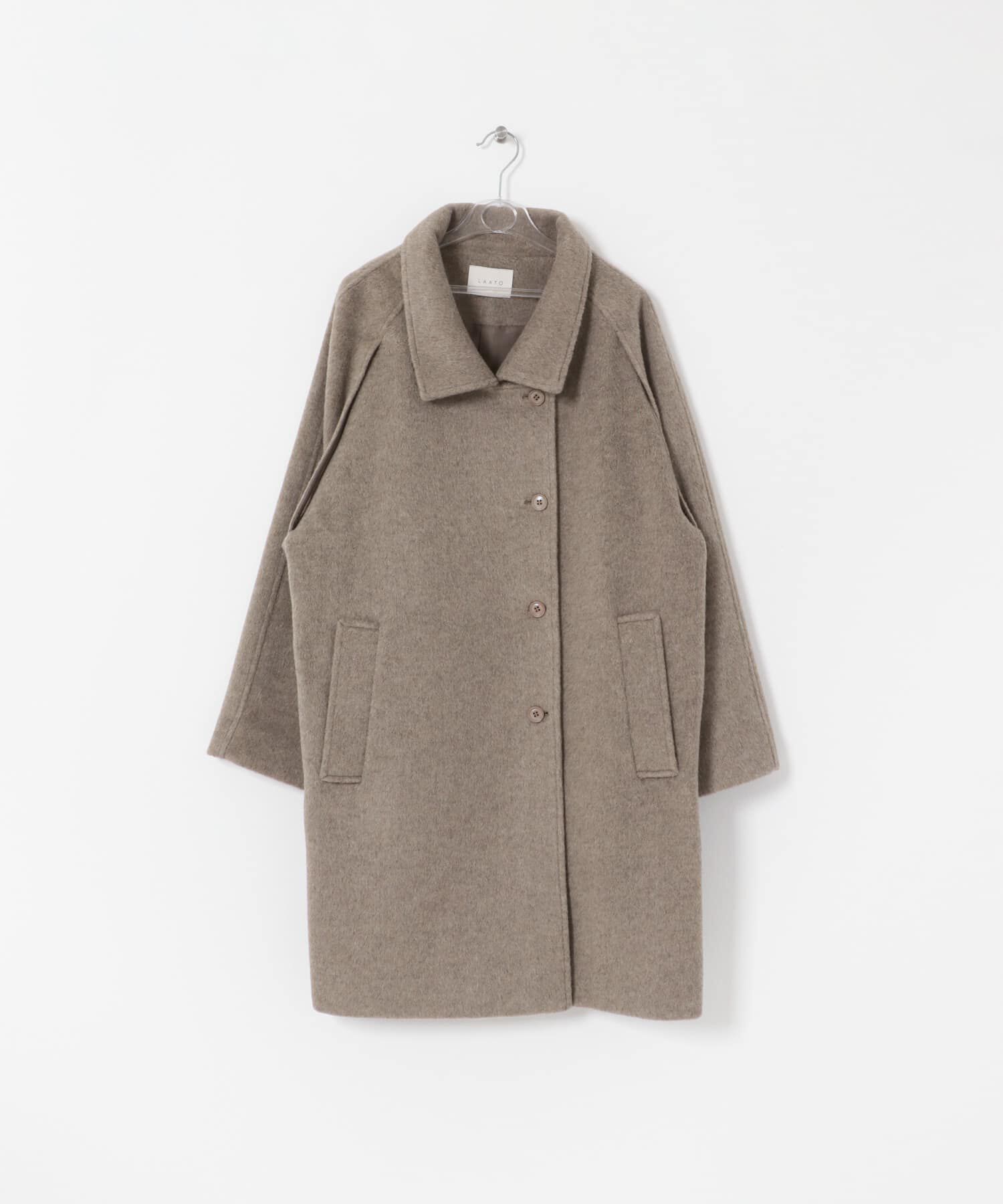 LAATO「balmacaan coat」|ステンカラーコート|