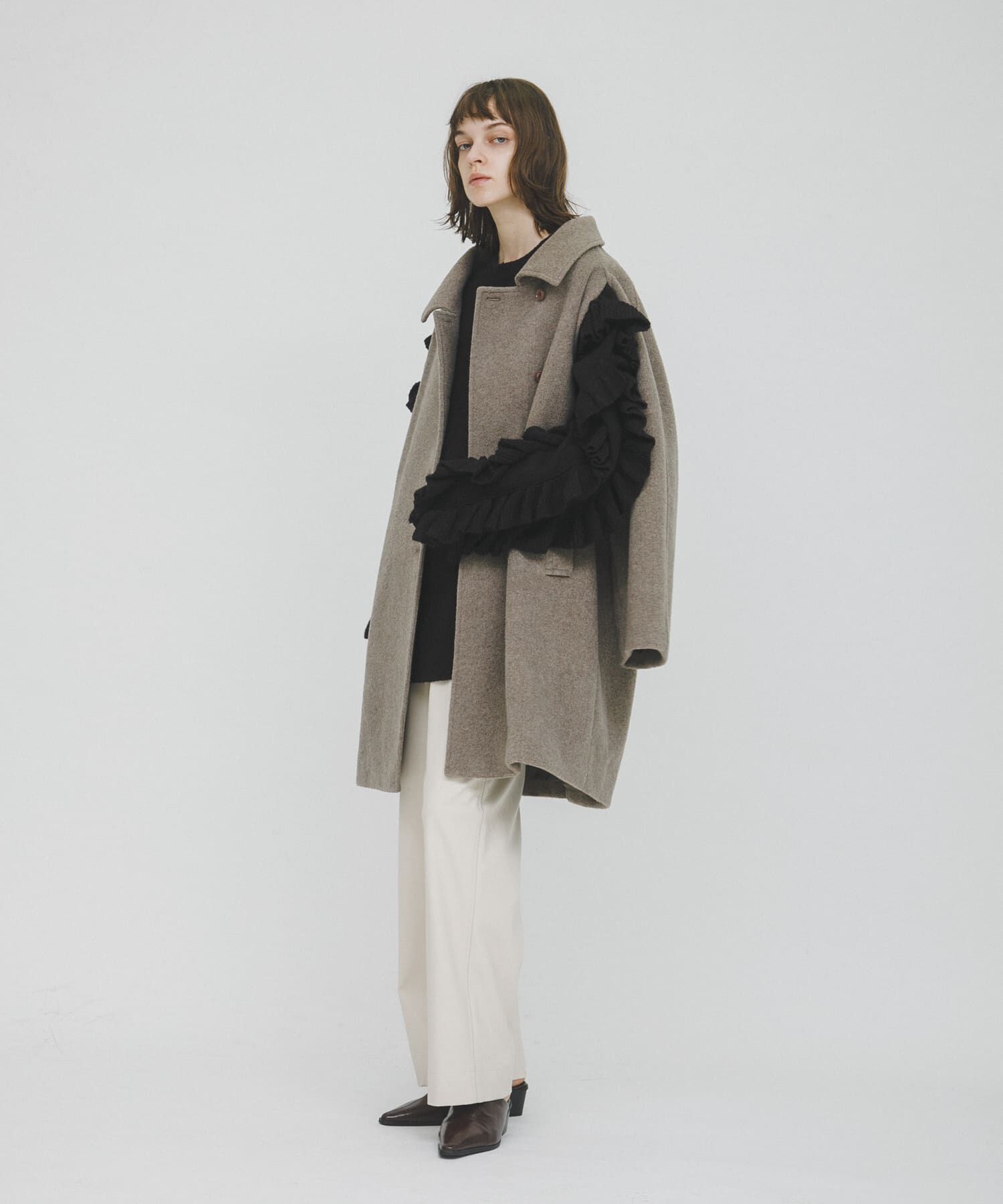 LAATO「balmacaan coat」|ステンカラーコート|