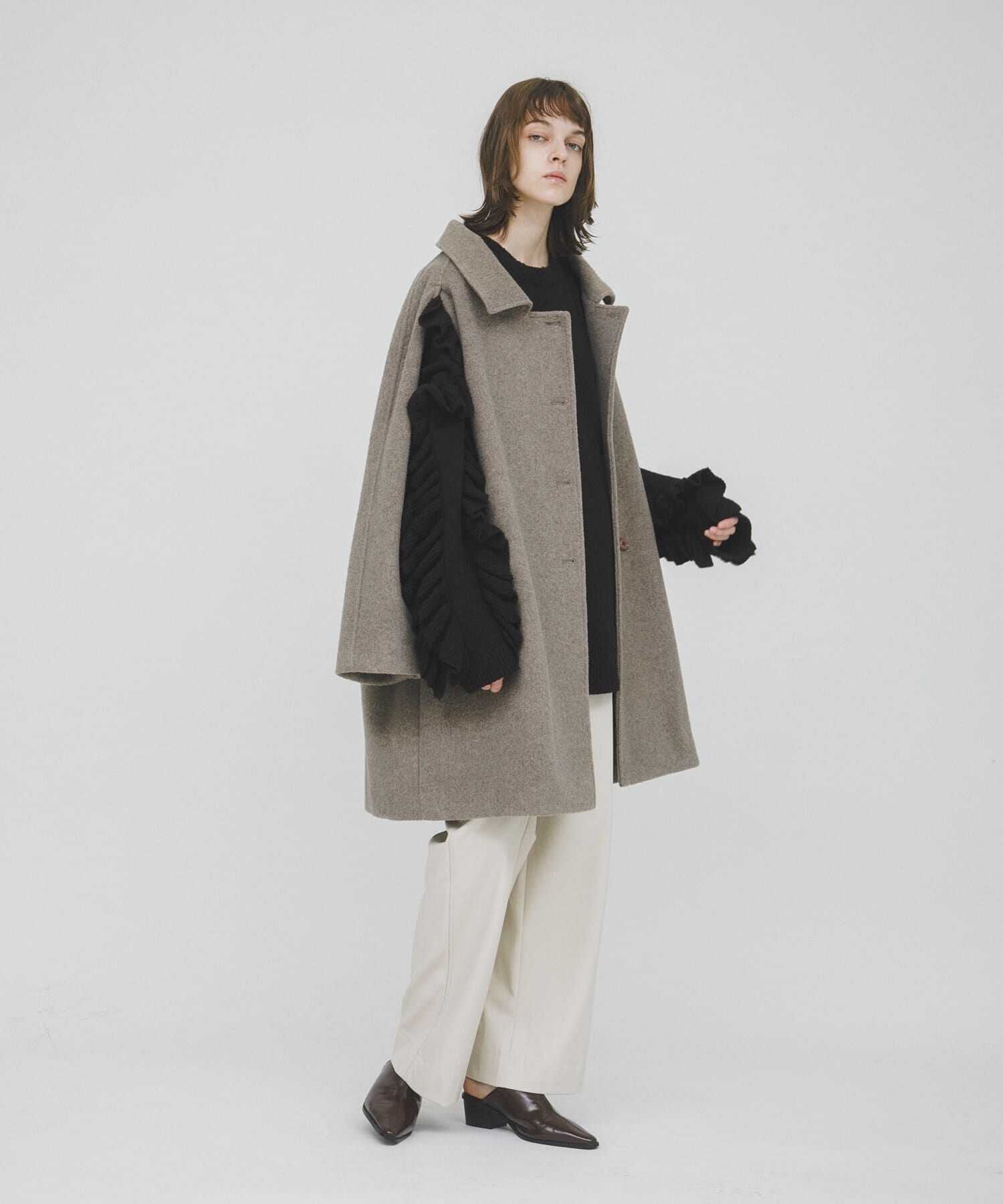 LAATO「balmacaan coat」|ステンカラーコート|