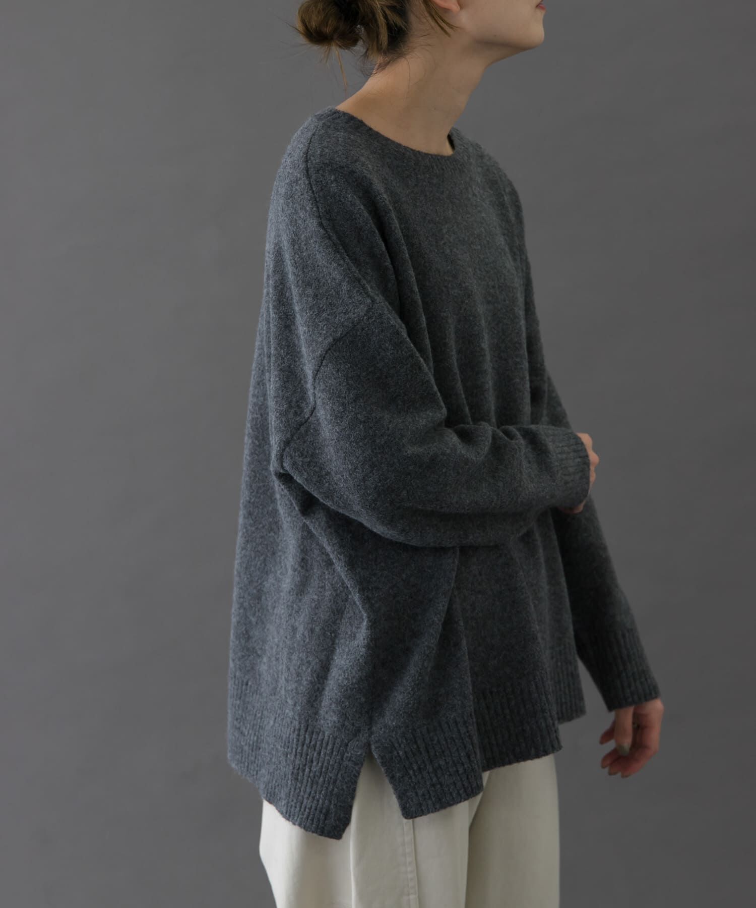 URBAN RESEARCH DOORS「FORK&SPOON　コットンブレンドチュニックニット」|ニット・セーター|