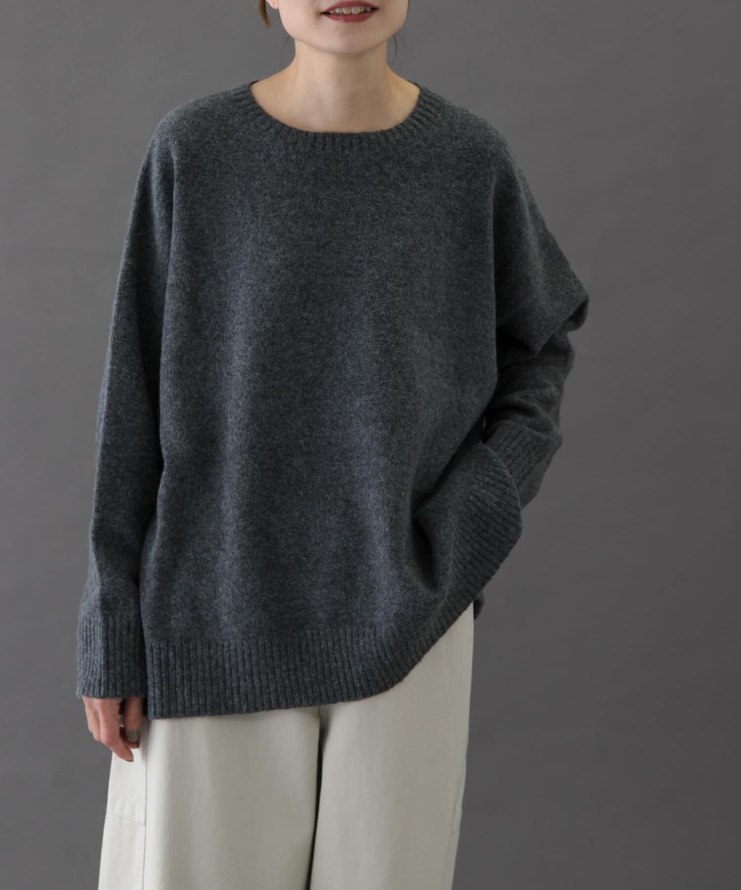 URBAN RESEARCH DOORS「FORK&SPOON　コットンブレンドチュニックニット」|ニット・セーター|