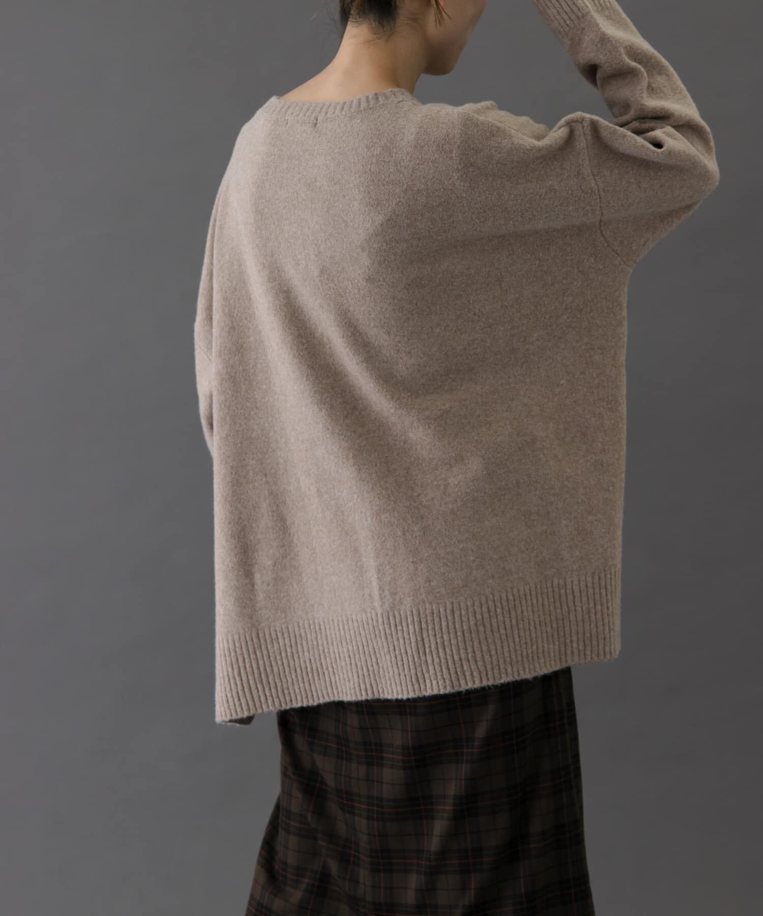 URBAN RESEARCH DOORS「FORK&SPOON　コットンブレンドチュニックニット」|ニット・セーター|