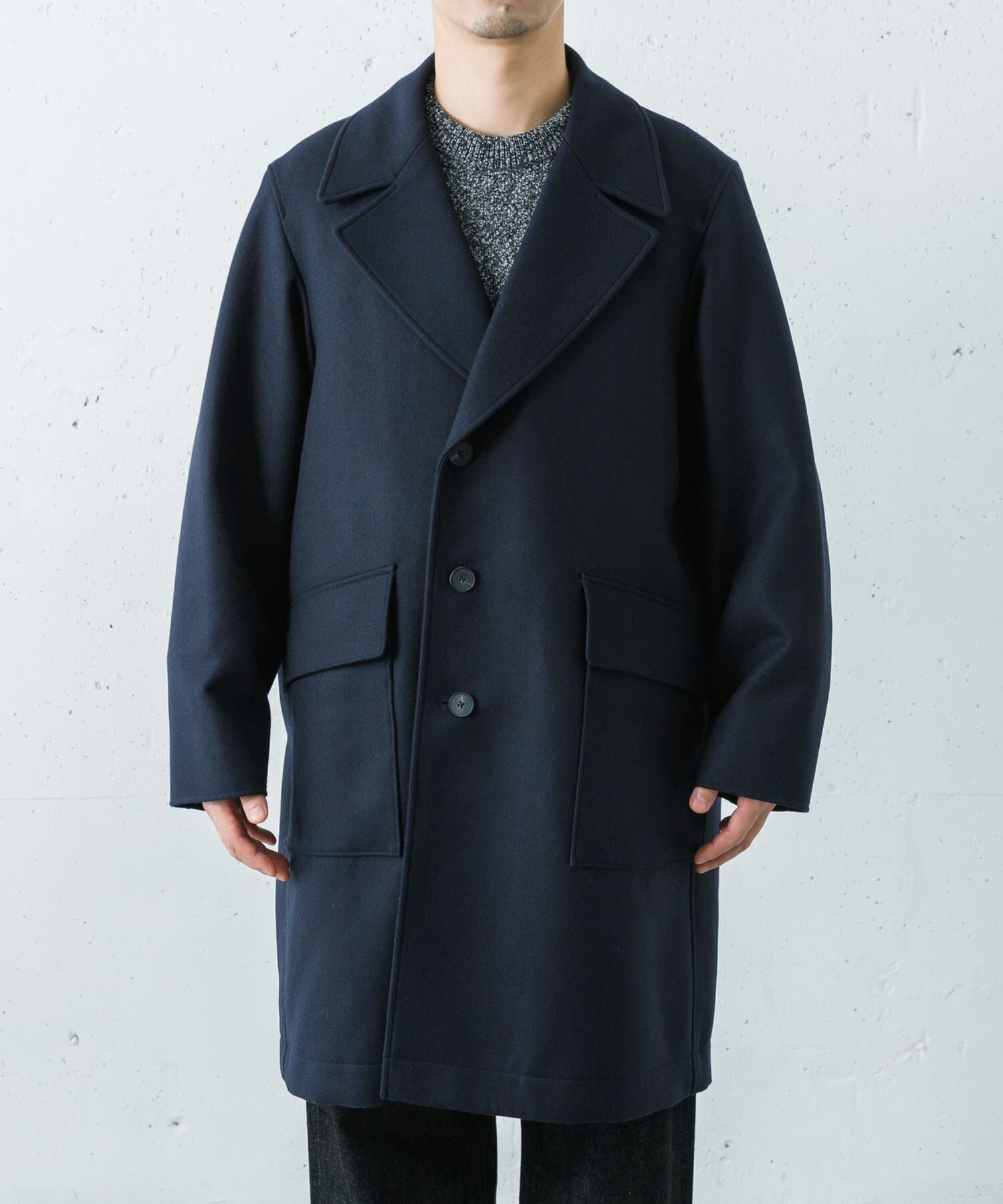 URBAN RESEARCH「ATON　S 160S SEMI DOUBLE COAT」|チェスターコート|