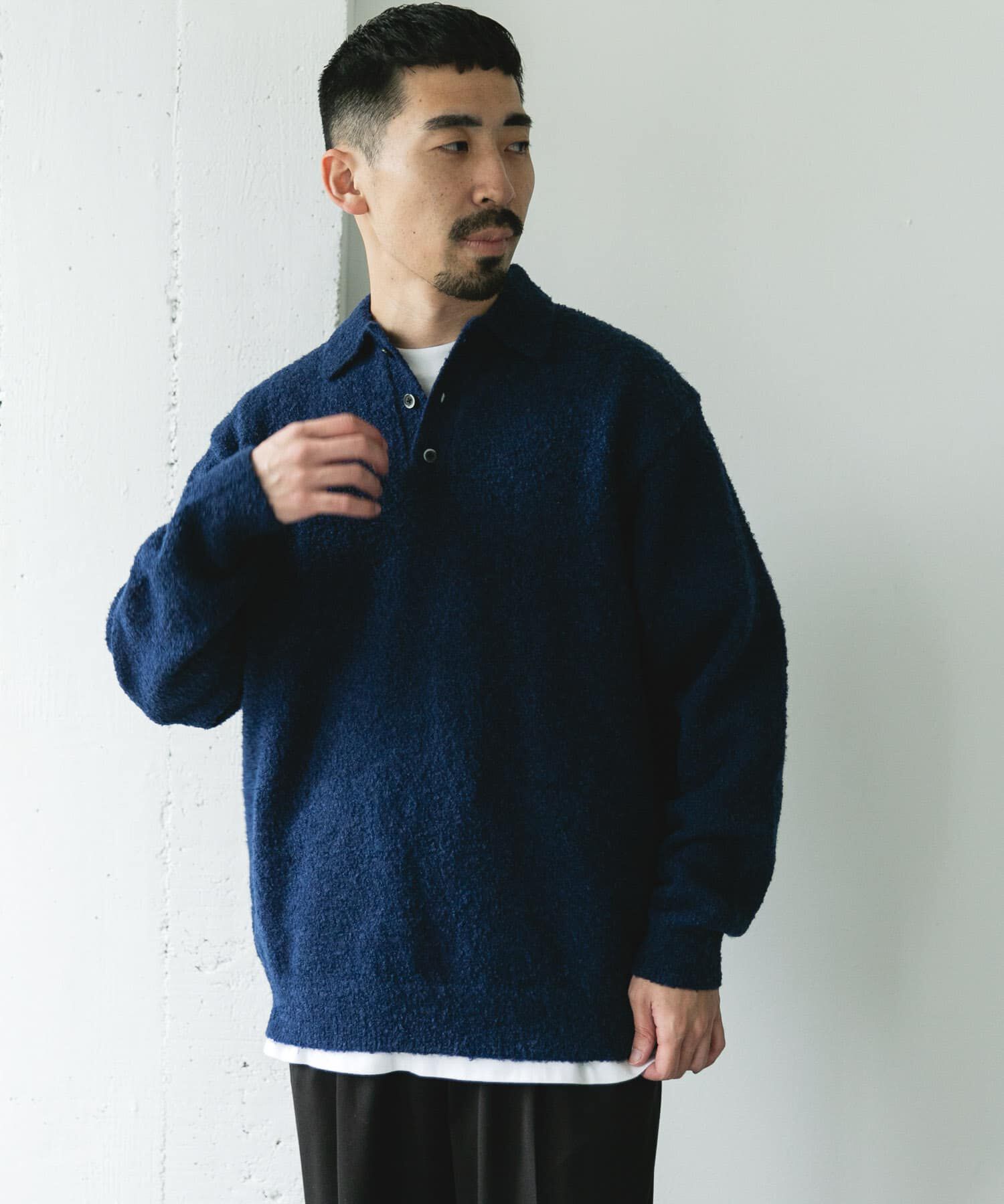 URBAN RESEARCH DOORS「ブークレ ニットポロシャツ」|ニット・セーター|