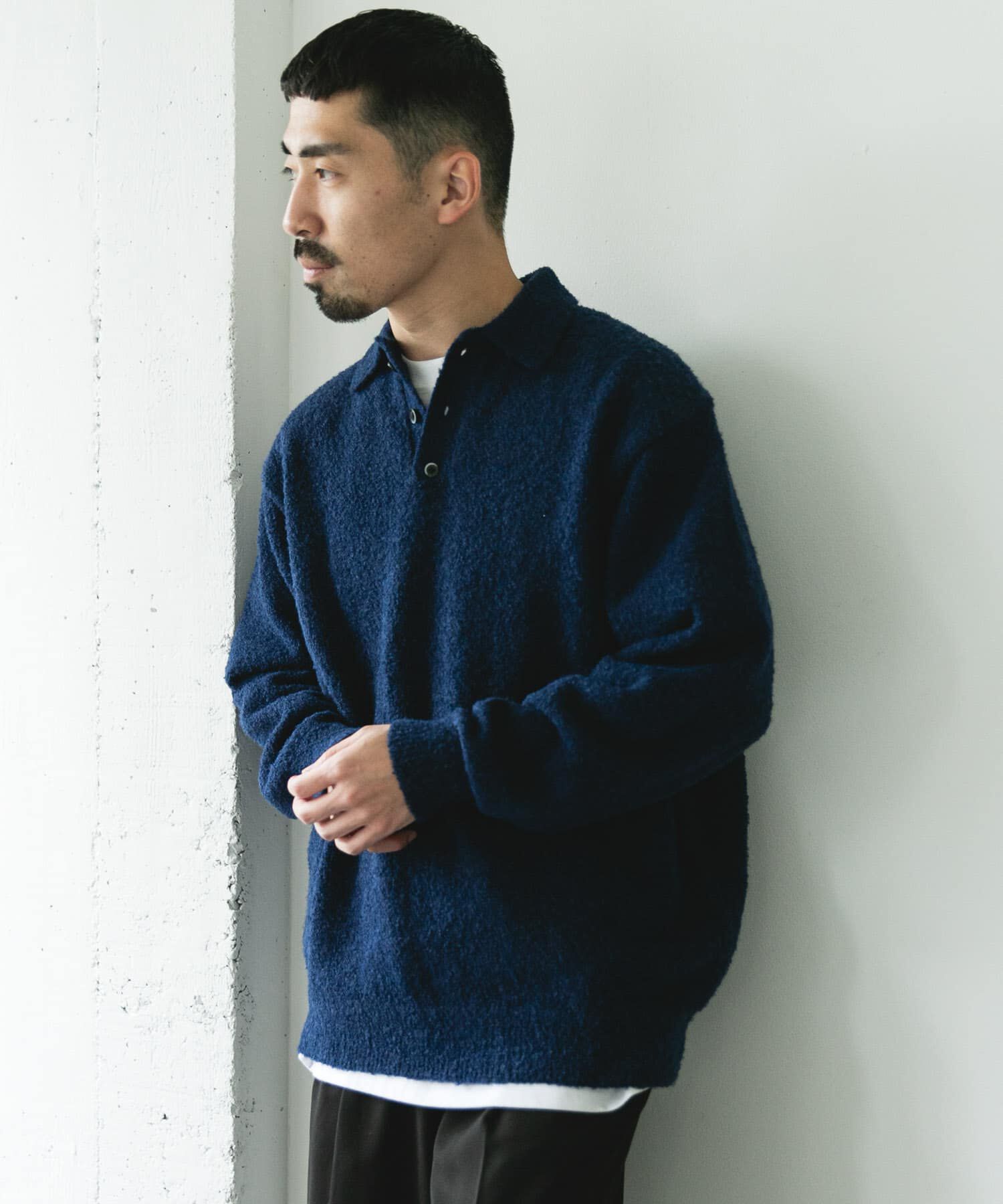 URBAN RESEARCH DOORS「ブークレ ニットポロシャツ」|ニット・セーター|