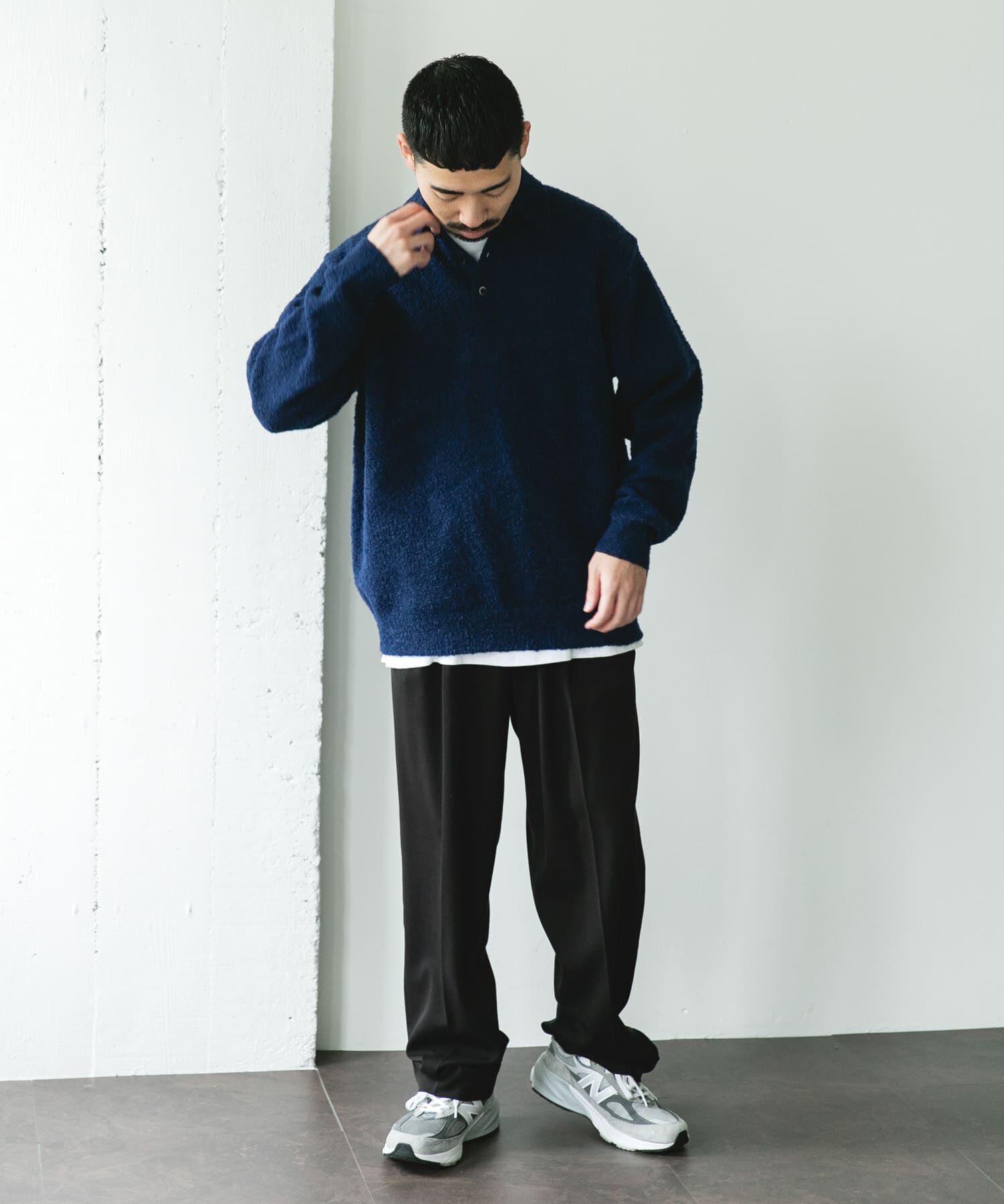 URBAN RESEARCH DOORS「ブークレ ニットポロシャツ」|ニット・セーター|