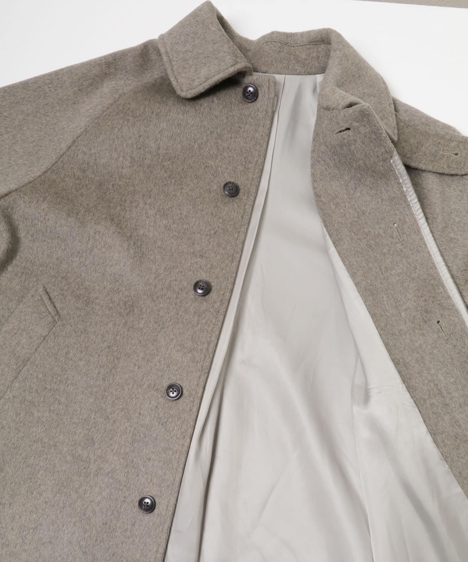 かぐれ「ウールバックタックショートコート」|ステンカラーコート|