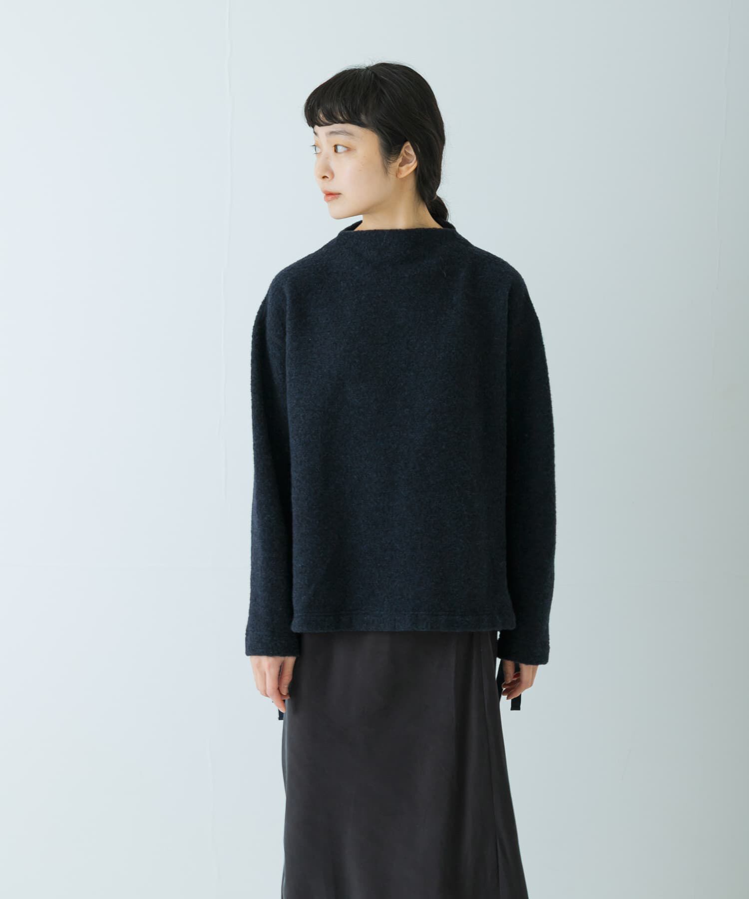 かぐれ「ウールループボトルネックプルオーバー」|その他|ネイビー