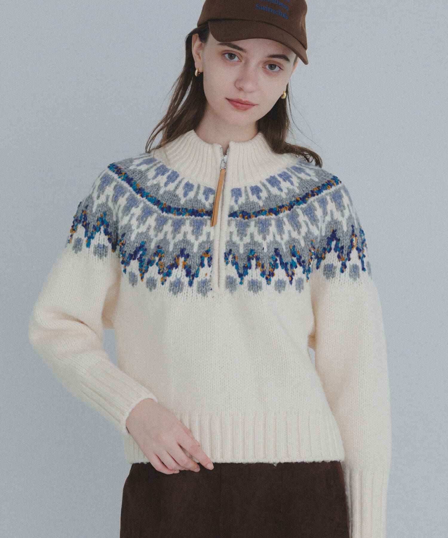 Sonny Label 「ハーフZIP求心ノルディック柄ニット」|ニット・セーター|