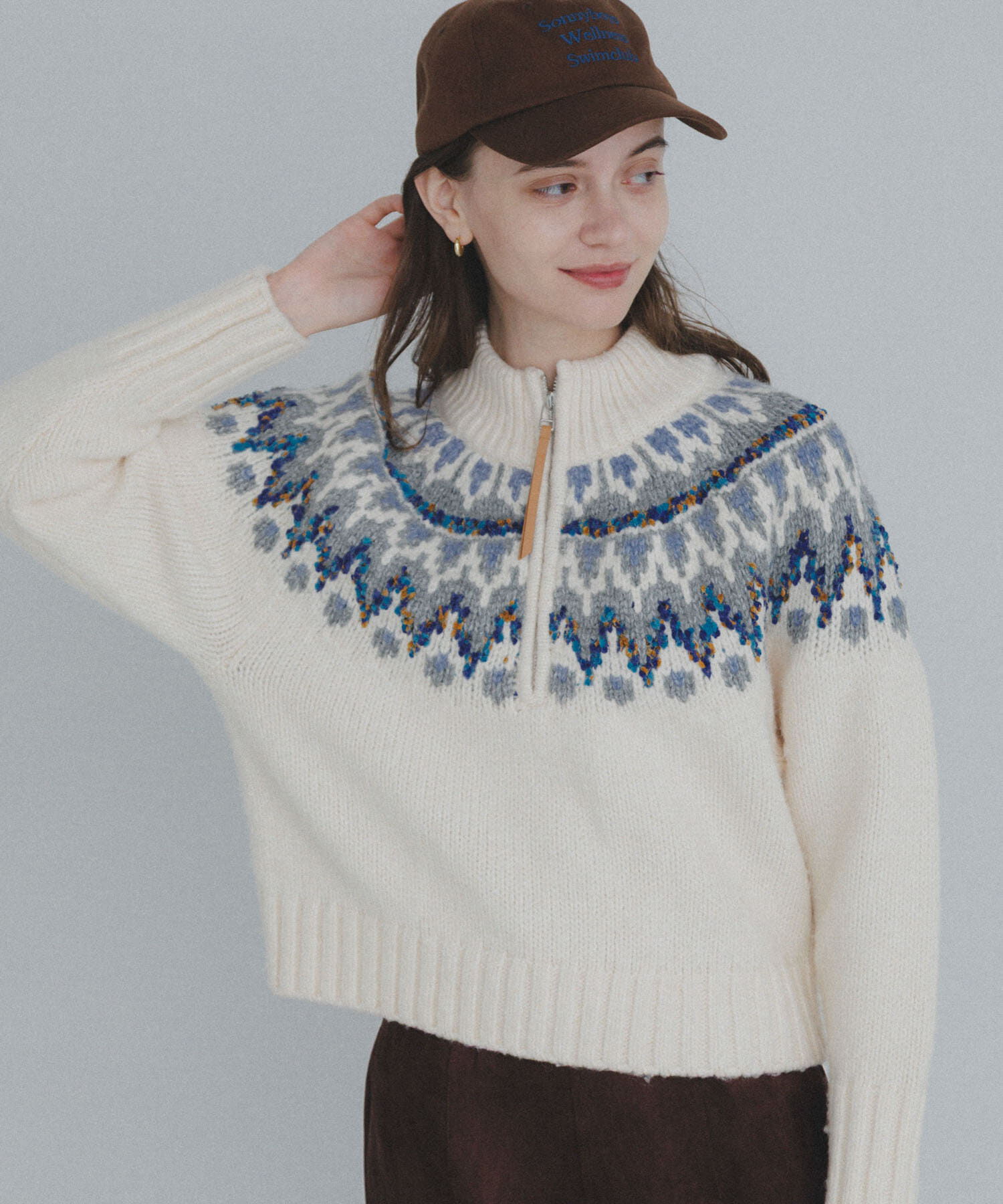 Sonny Label 「ハーフZIP求心ノルディック柄ニット」|ニット・セーター|