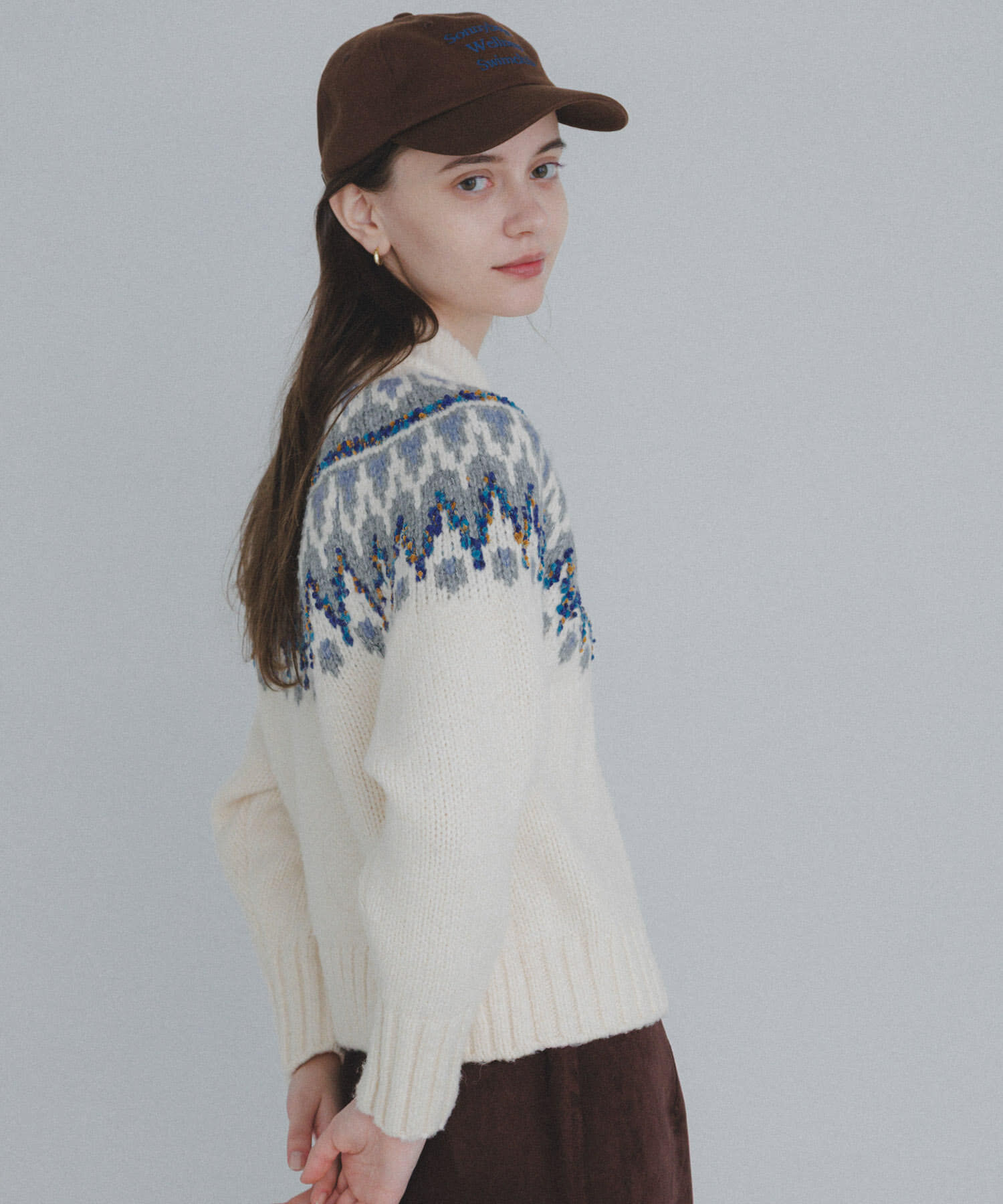 Sonny Label 「ハーフZIP求心ノルディック柄ニット」|ニット・セーター|