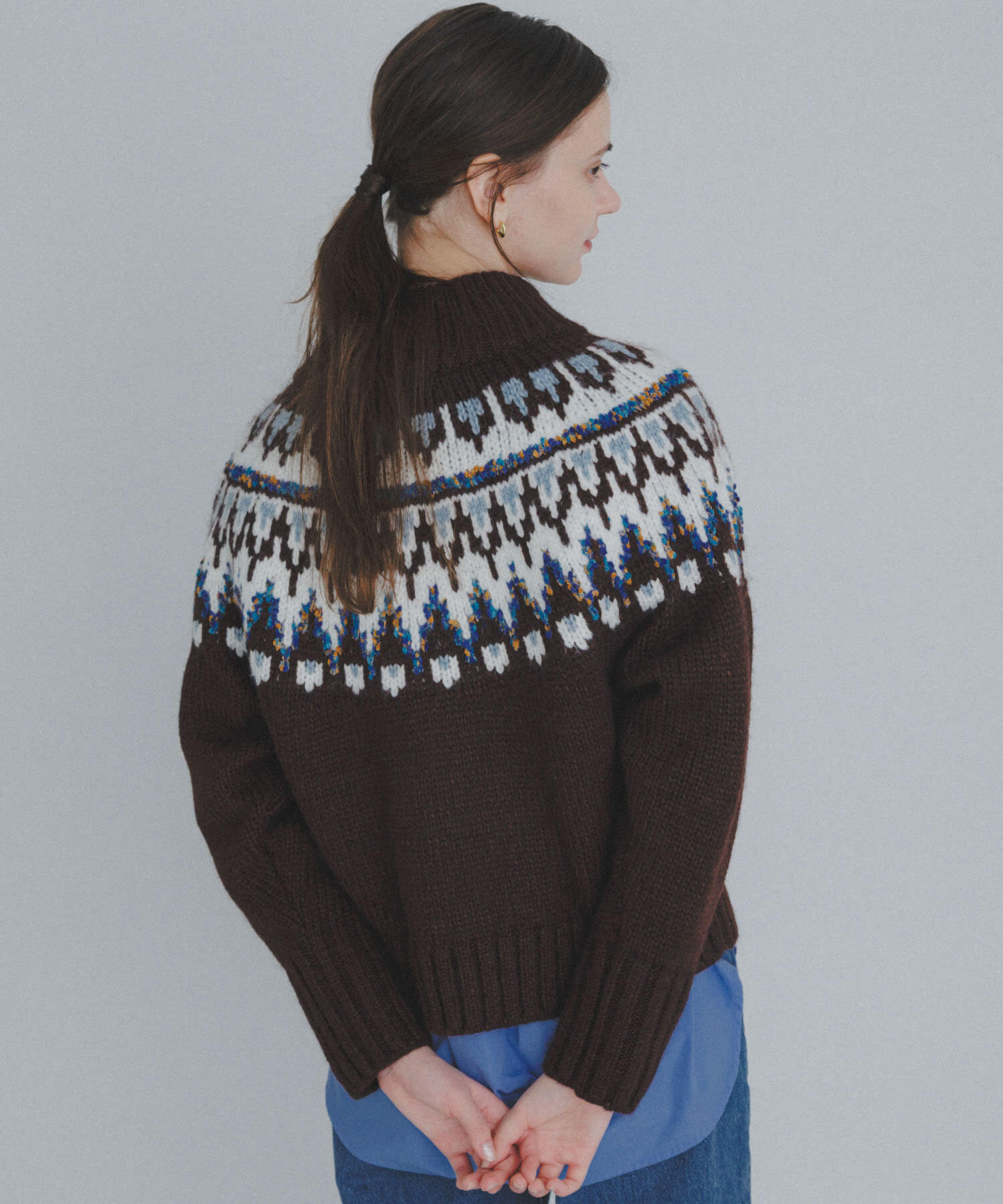 Sonny Label 「ハーフZIP求心ノルディック柄ニット」|ニット・セーター|