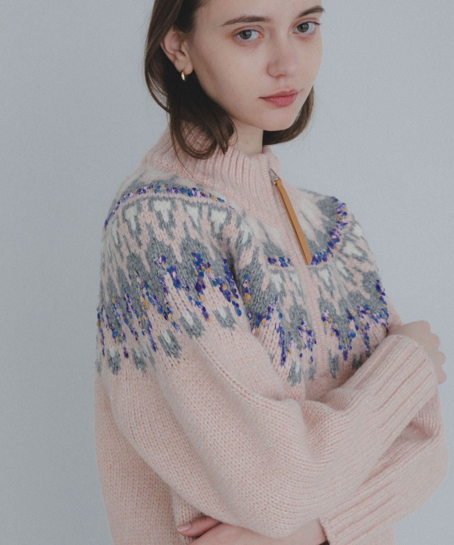 Sonny Label 「ハーフZIP求心ノルディック柄ニット」|ニット・セーター|