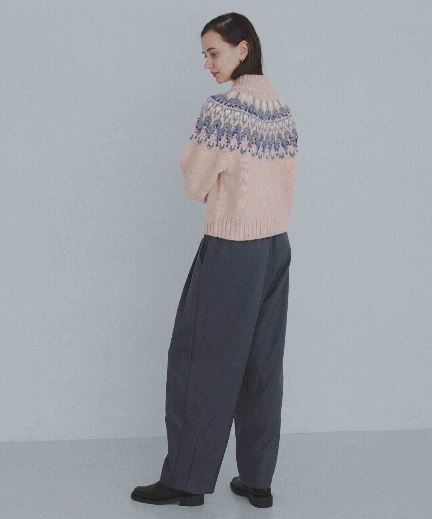 Sonny Label 「ハーフZIP求心ノルディック柄ニット」|ニット・セーター|