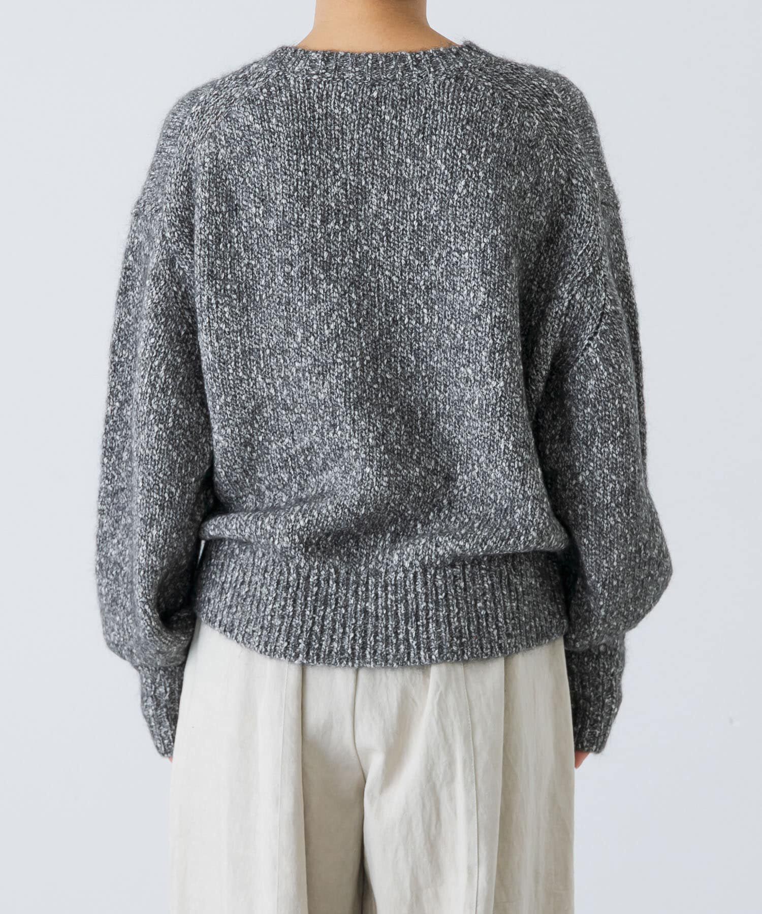 かぐれ「コットンアルパカクルーネックニット」|ニット・セーター|