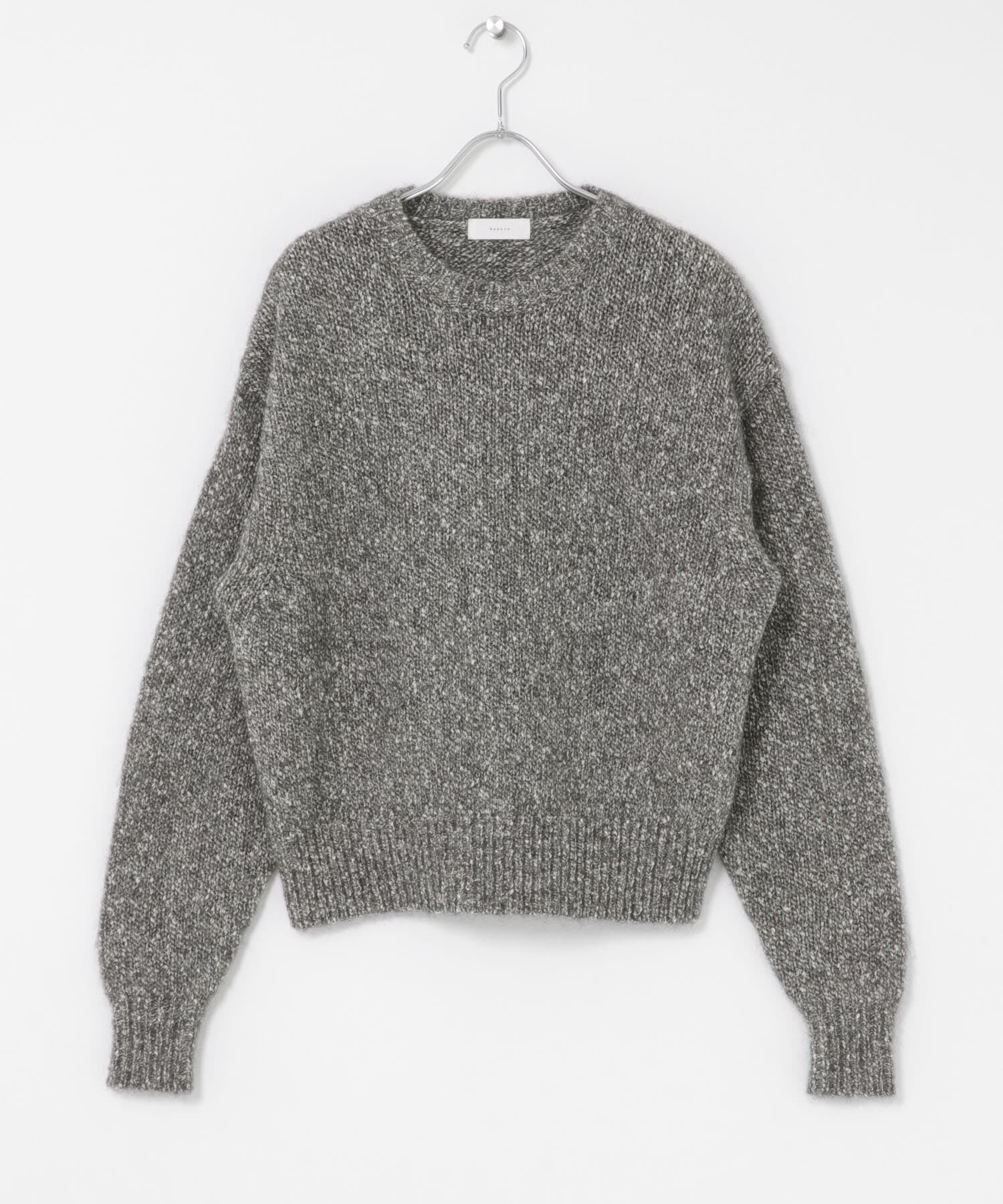 かぐれ「コットンアルパカクルーネックニット」|ニット・セーター|