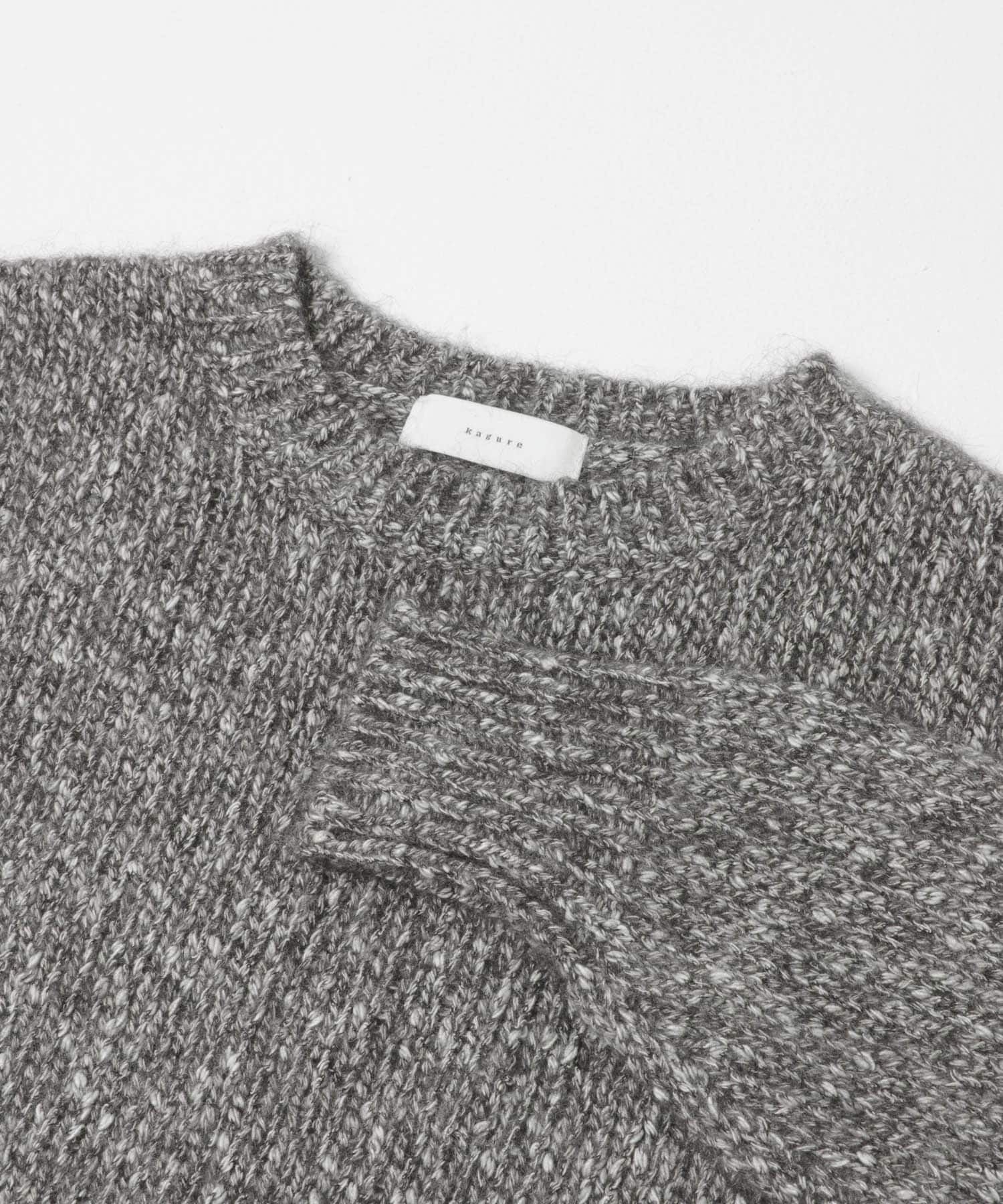 かぐれ「コットンアルパカクルーネックニット」|ニット・セーター|