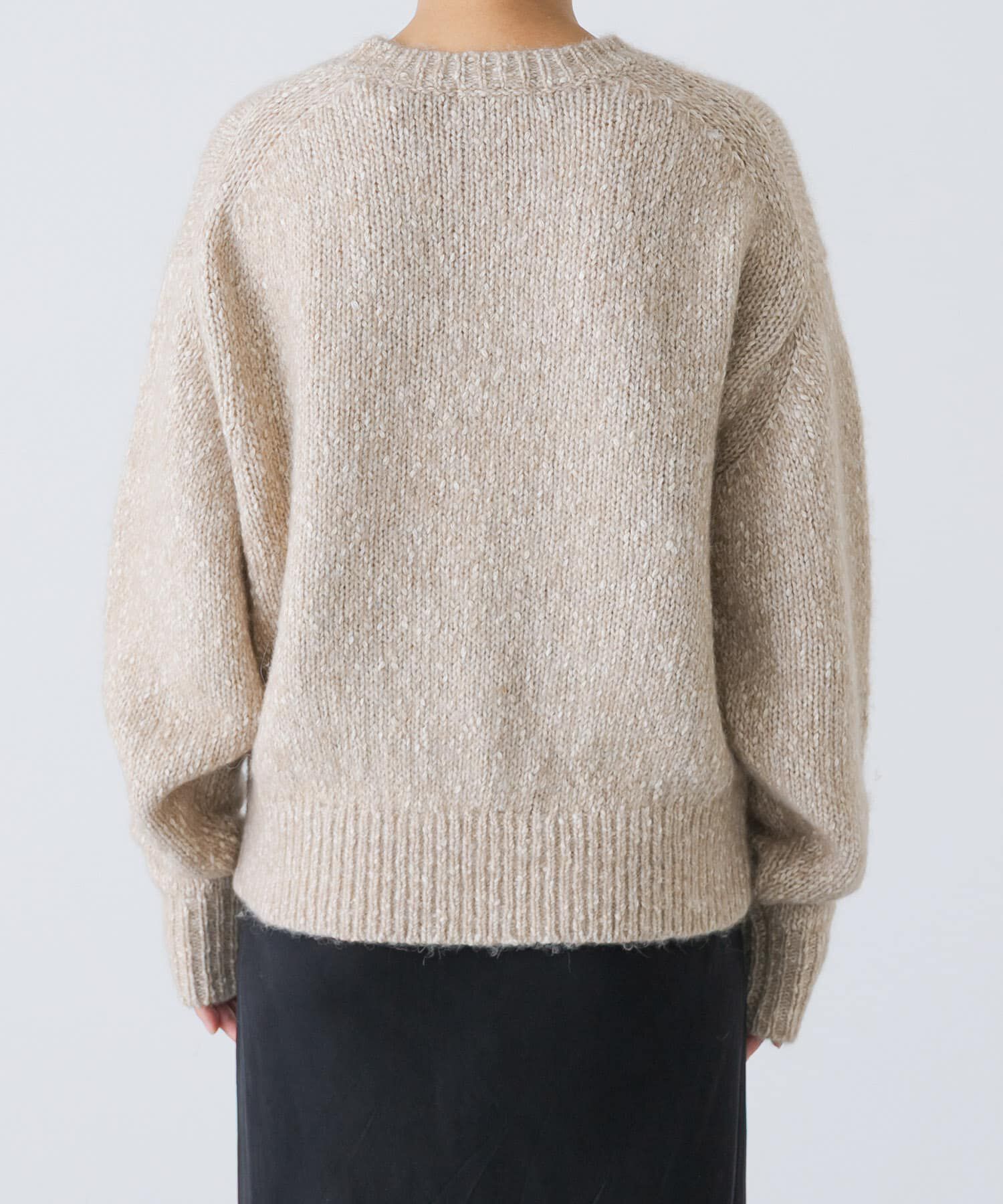 かぐれ「コットンアルパカクルーネックニット」|ニット・セーター|