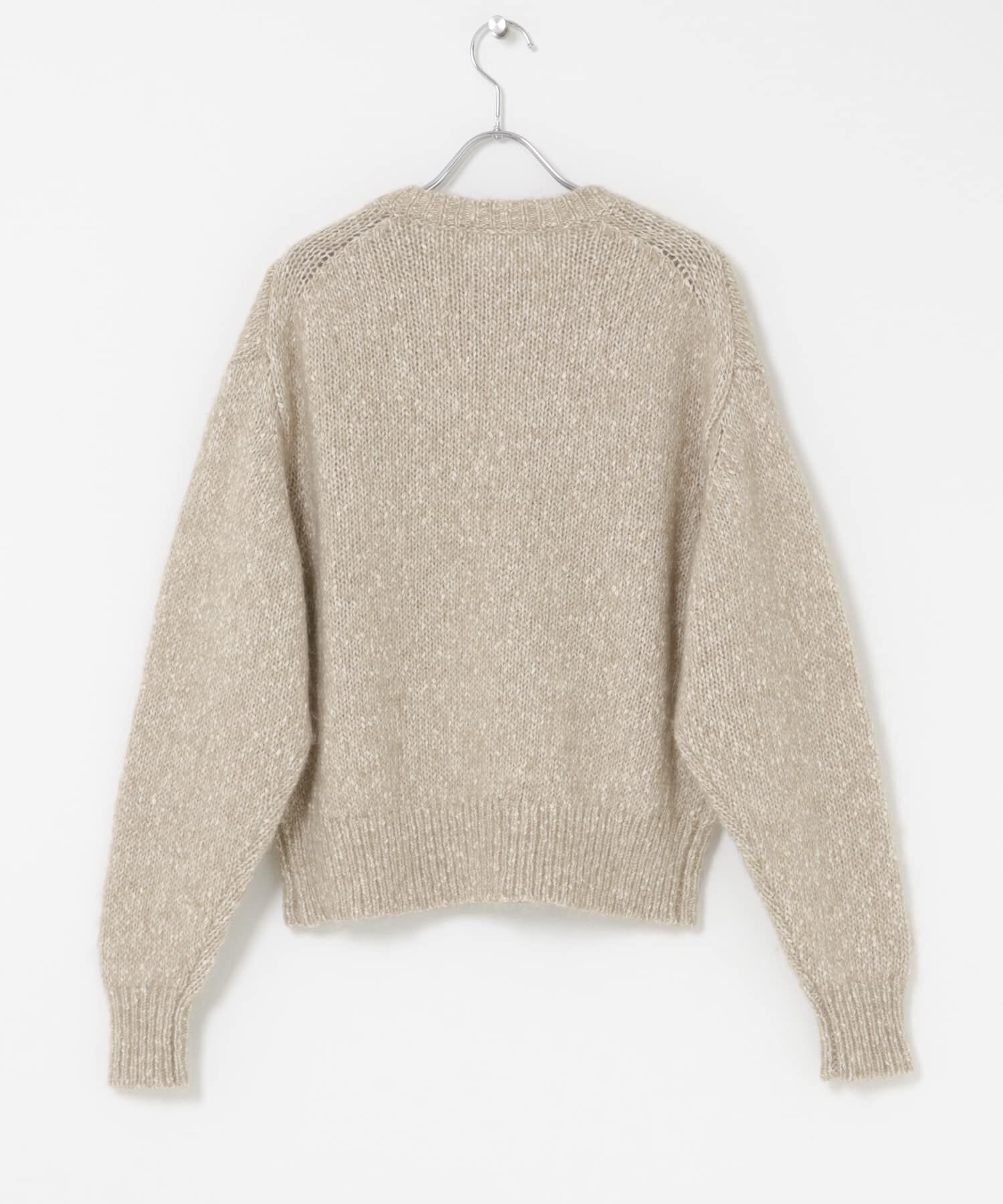 かぐれ「コットンアルパカクルーネックニット」|ニット・セーター|