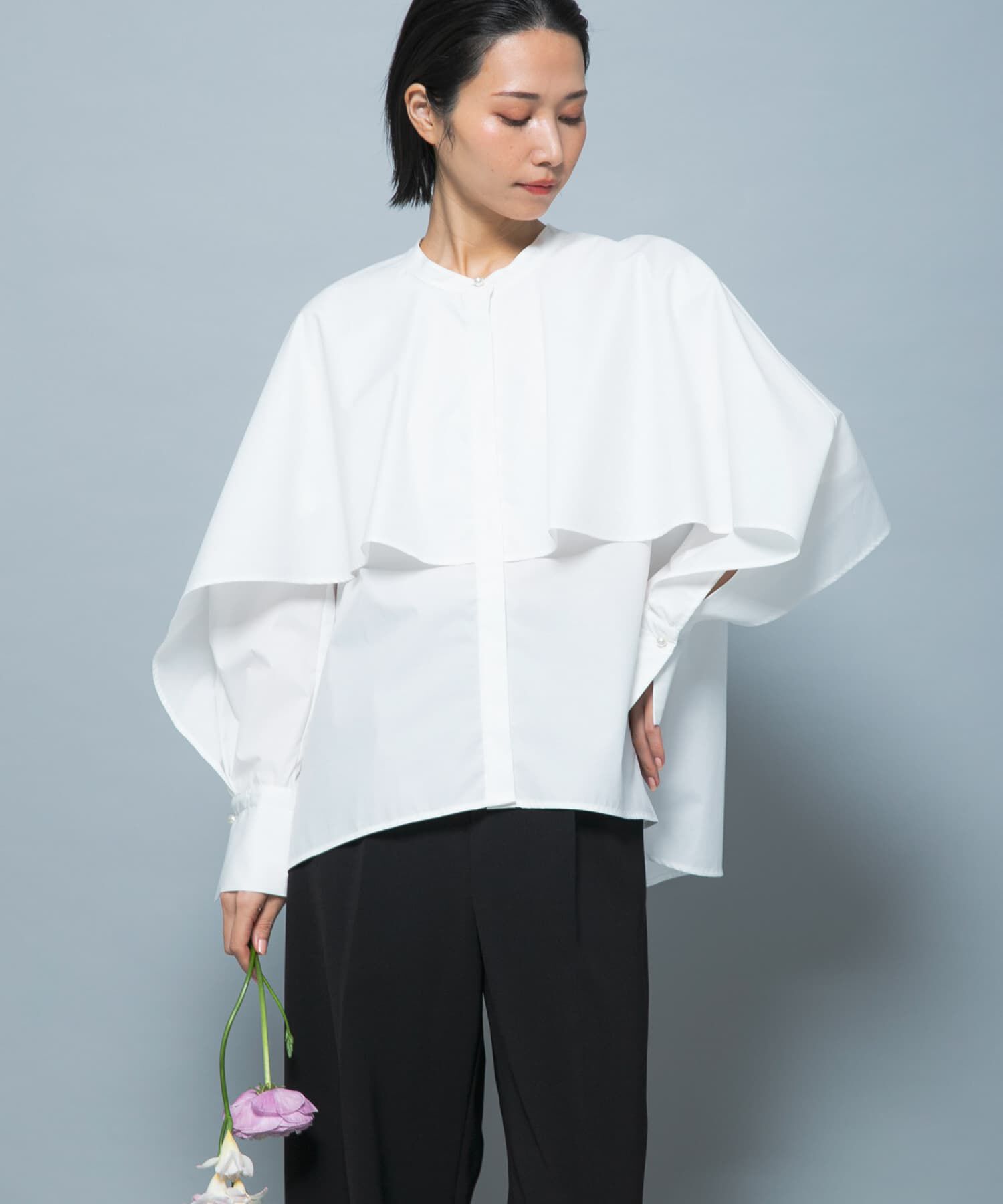 URBAN RESEARCH ROSSO「『別注』CHIGNON&times;ROSSO　ラッフルシャツブラウス」|シャツ・ブラウス|