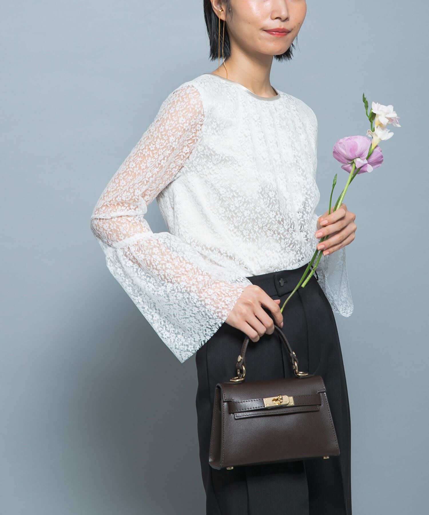 URBAN RESEARCH ROSSO「フレアスリーブレースブラウス」|シャツ・ブラウス|