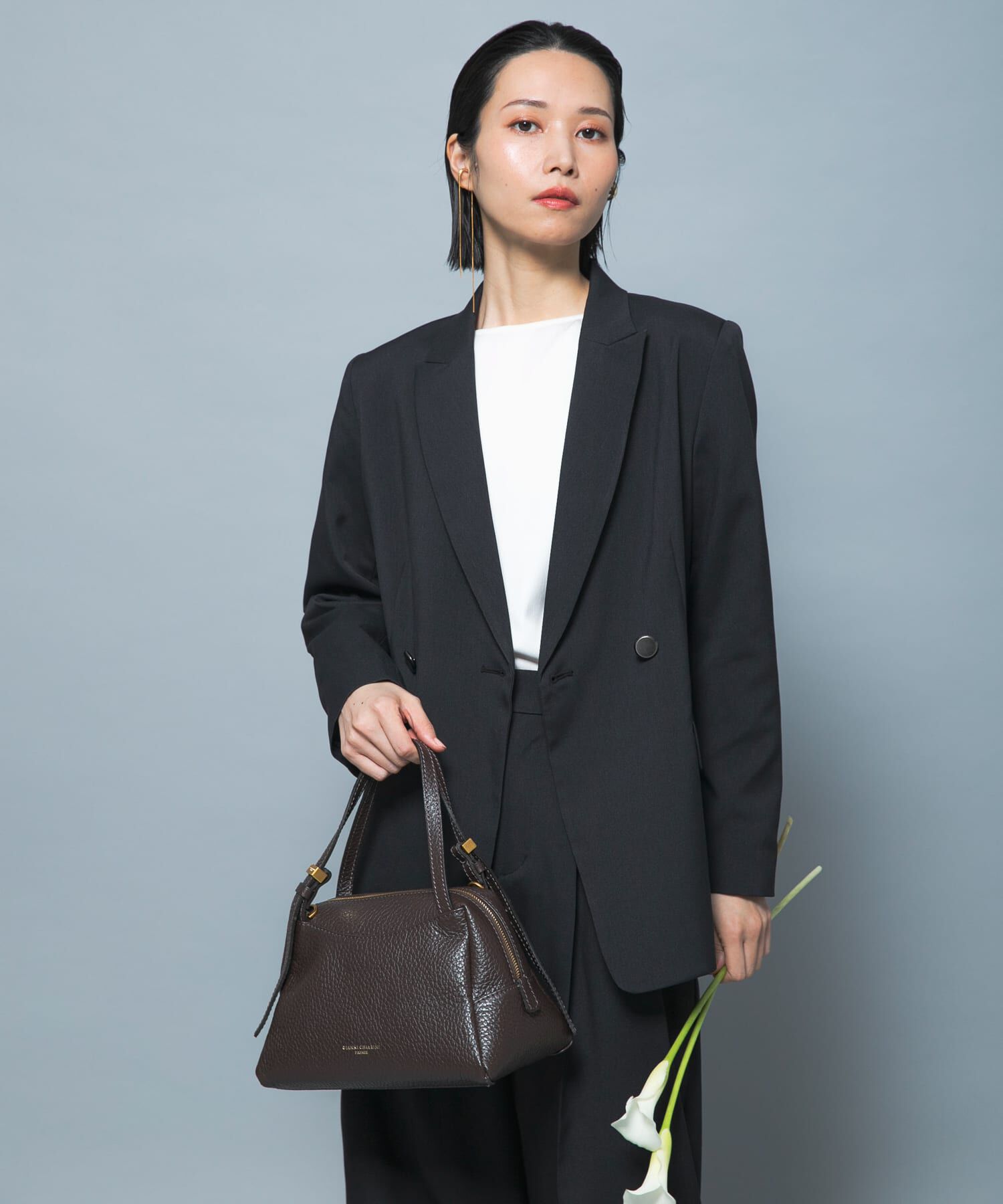 URBAN RESEARCH ROSSO「防シワシャンブレーツイルダブルジャケット」|その他|ブラック